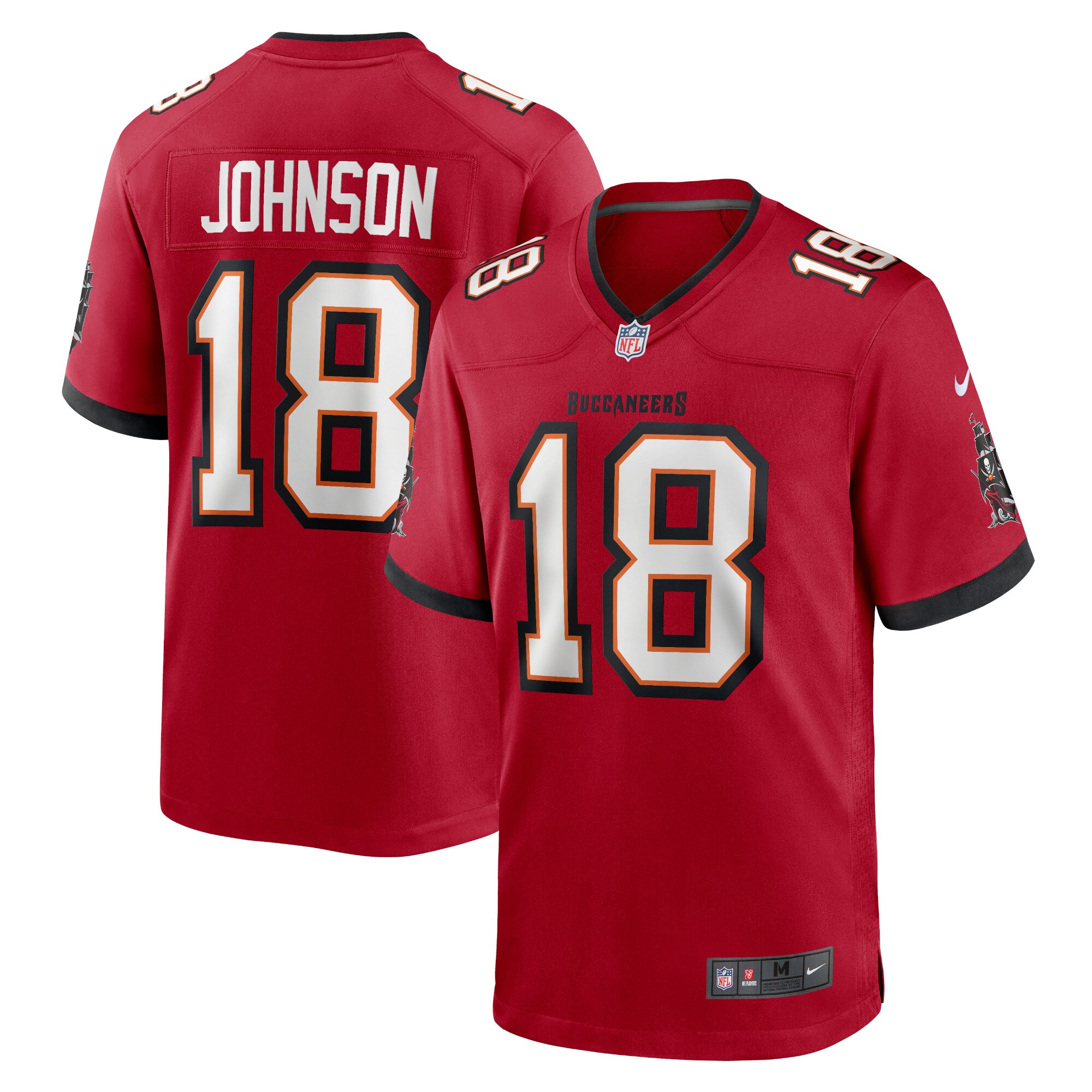 Tyler Johnson Tampa Bay Buccaneers  Home Game Player Jersey - Red