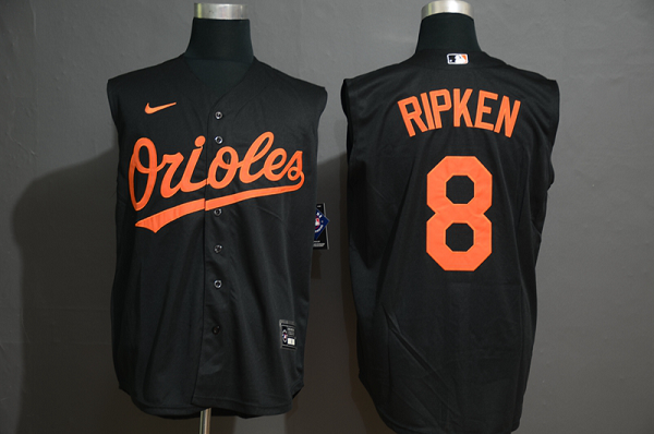 Men's Baltimore Orioles #8 Cal Ripken Jr. Black 2020 Cool and Refreshing Sleeveless Fan Stitched MLB  Jersey
