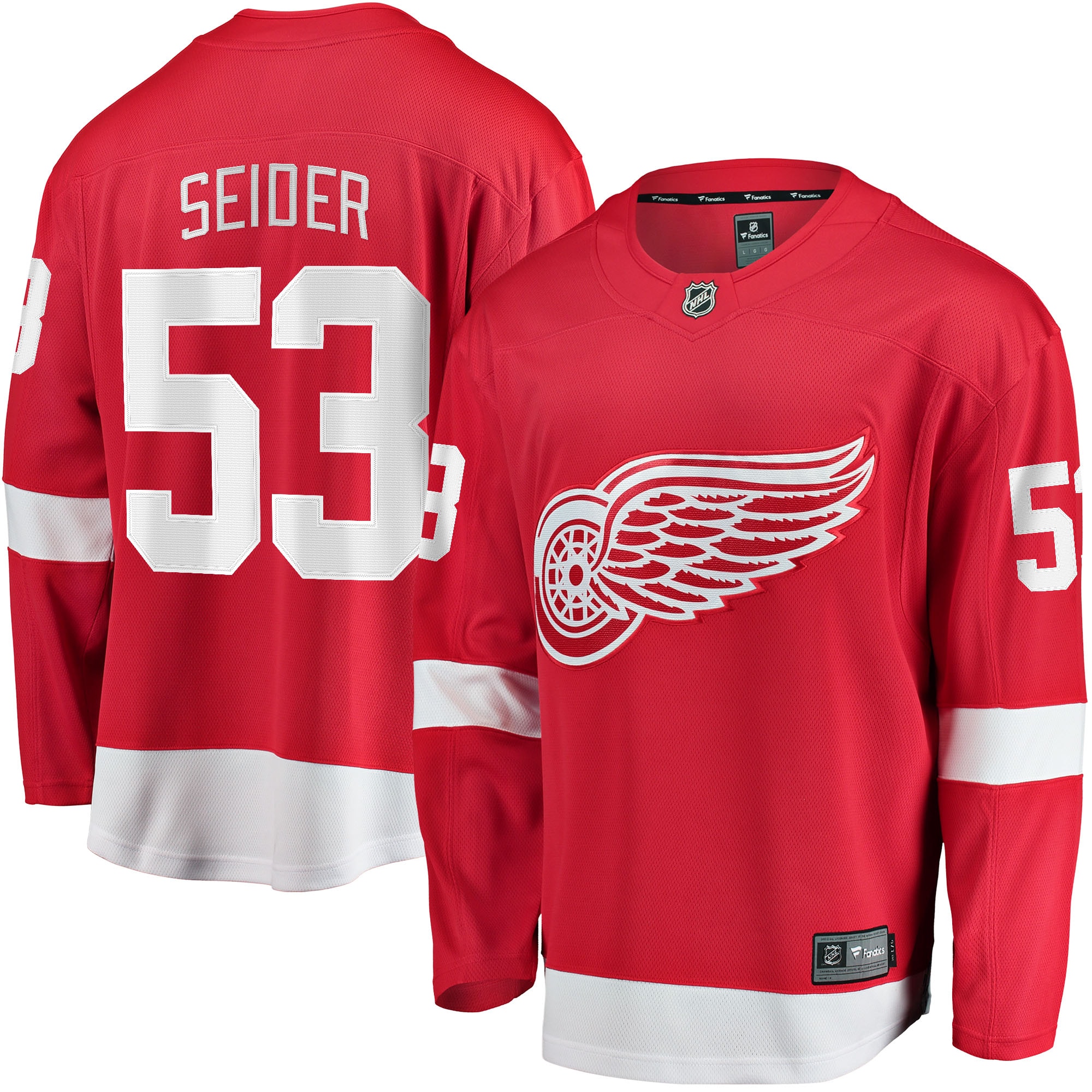 Moritz Seider Detroit Red Wings Home Breakaway Player Jersey - Red