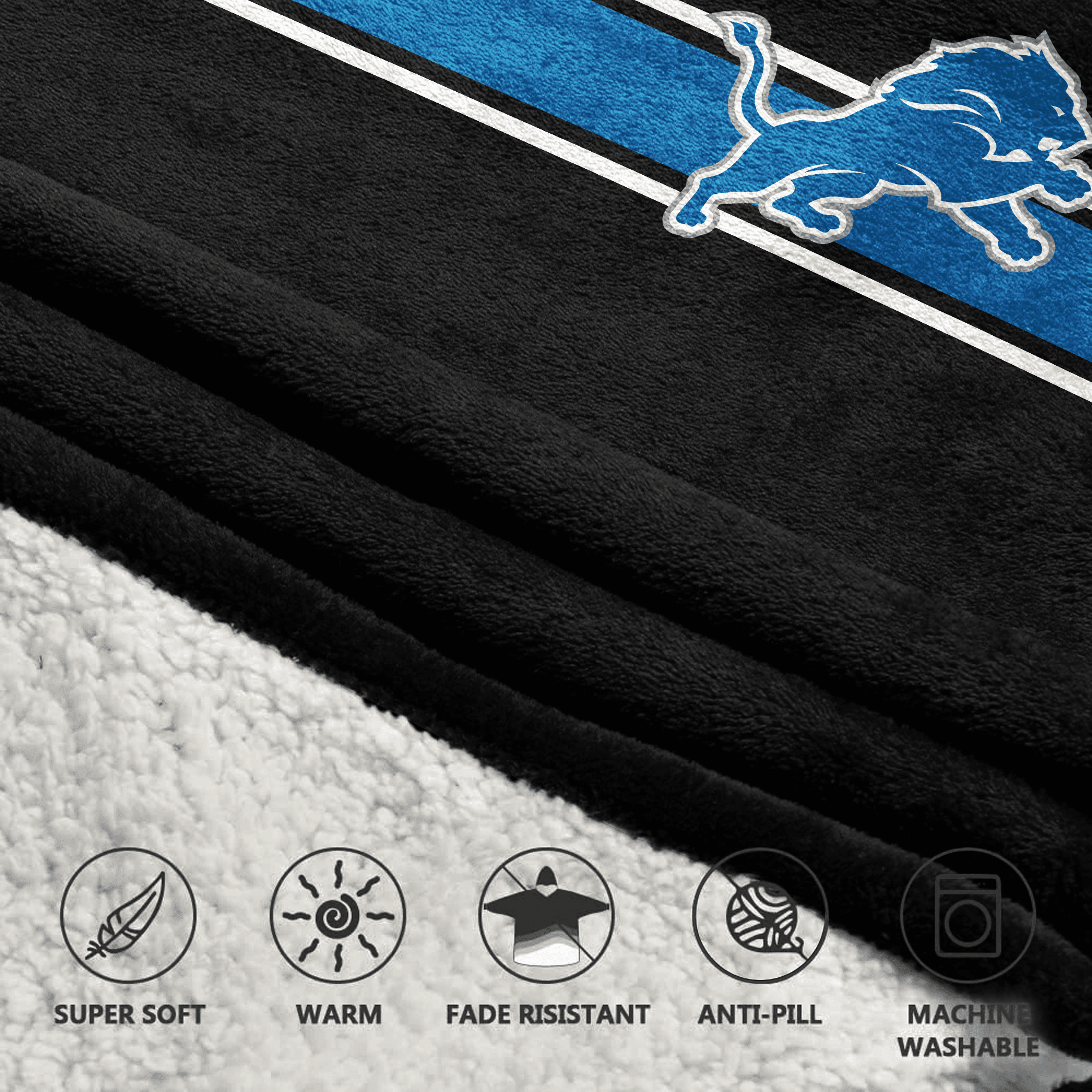 Adult All Grit J.G 16 Detroit Football Unisex Blanket Hoodie