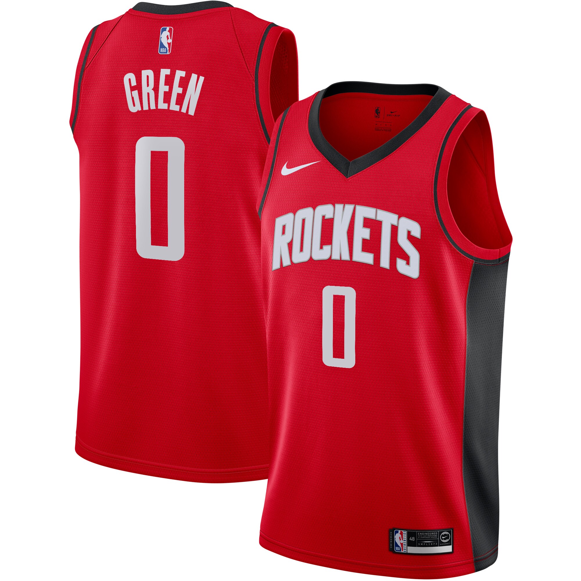 Jalen Green Houston Rockets  2021 NBA Draft First Round Pick Swingman Jersey Red - Icon Edition
