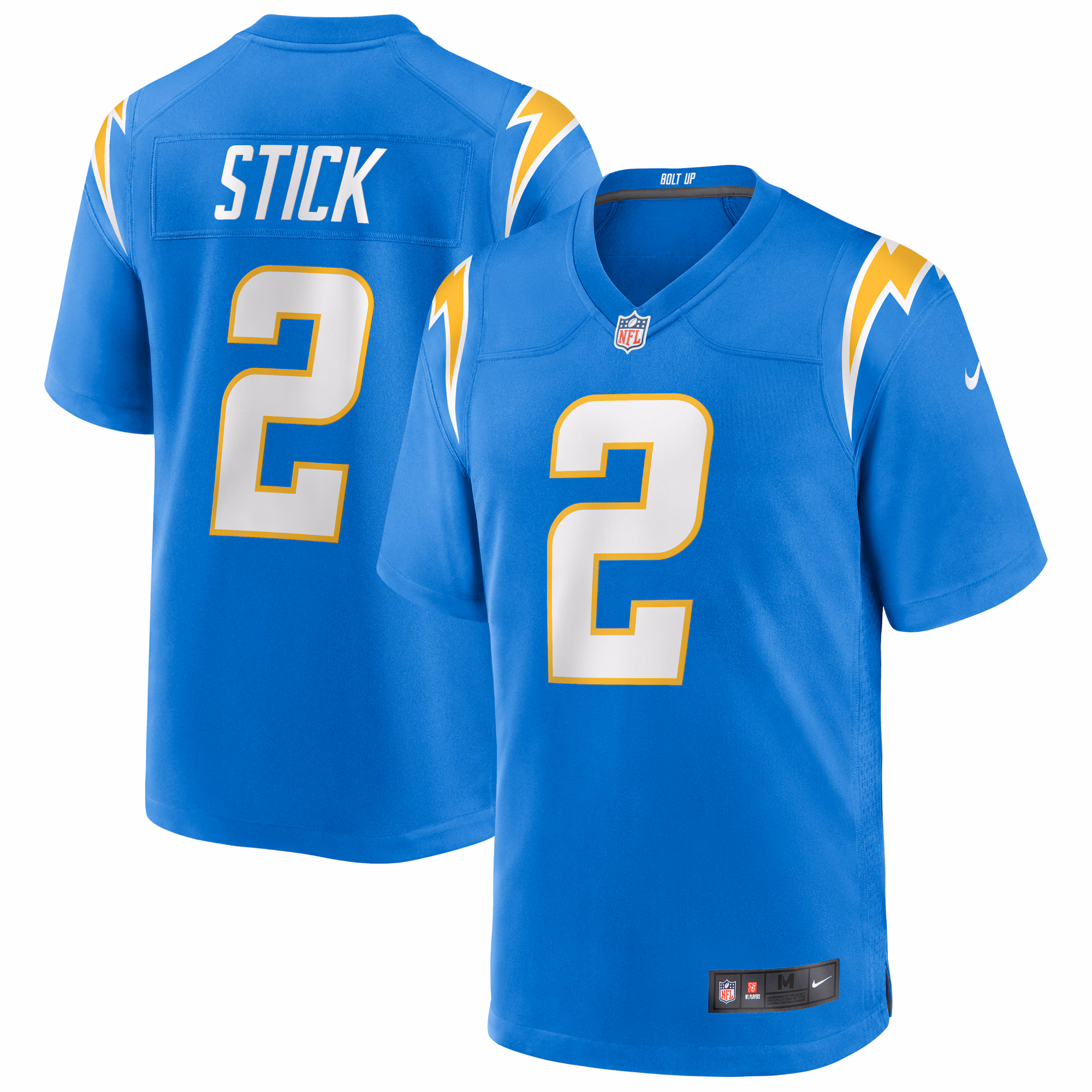 Easton Stick Los Angeles Chargers Game Jersey - Powder Blue