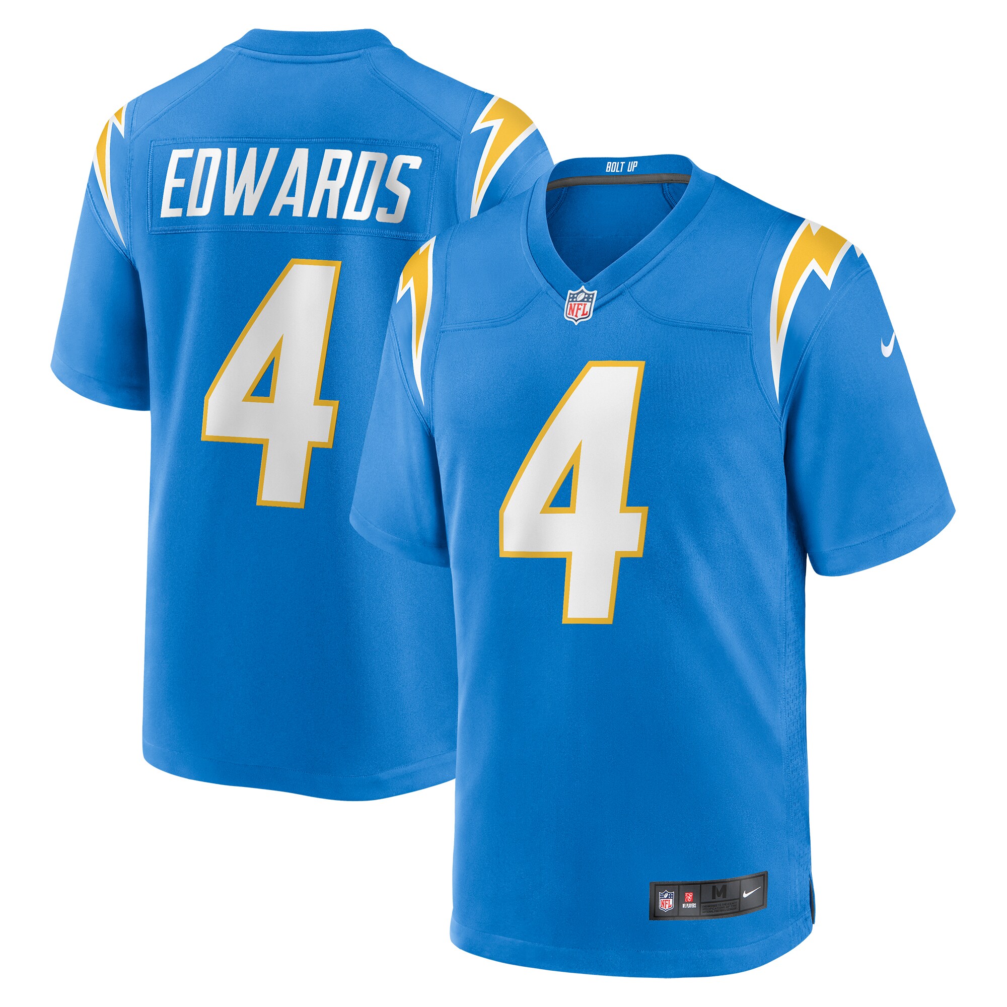 Gus Edwards Los Angeles Chargers  Game Jersey -  Powder Blue