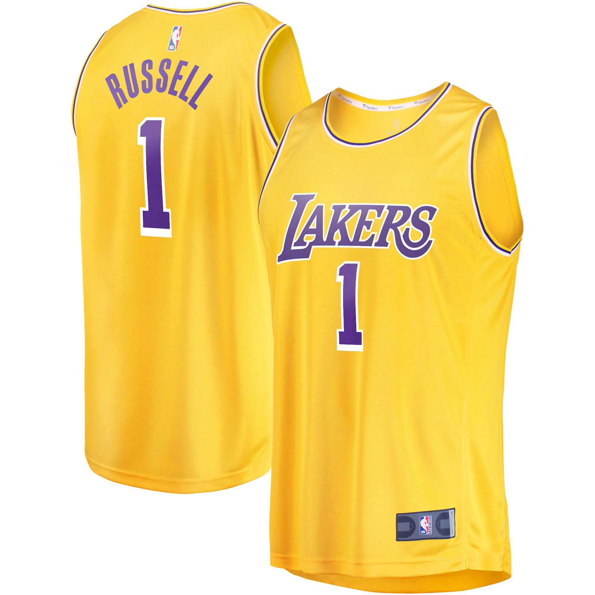 D'Angelo Russell Los Angeles Lakers  Youth Fast Break Player Jersey - Icon Edition - Gold