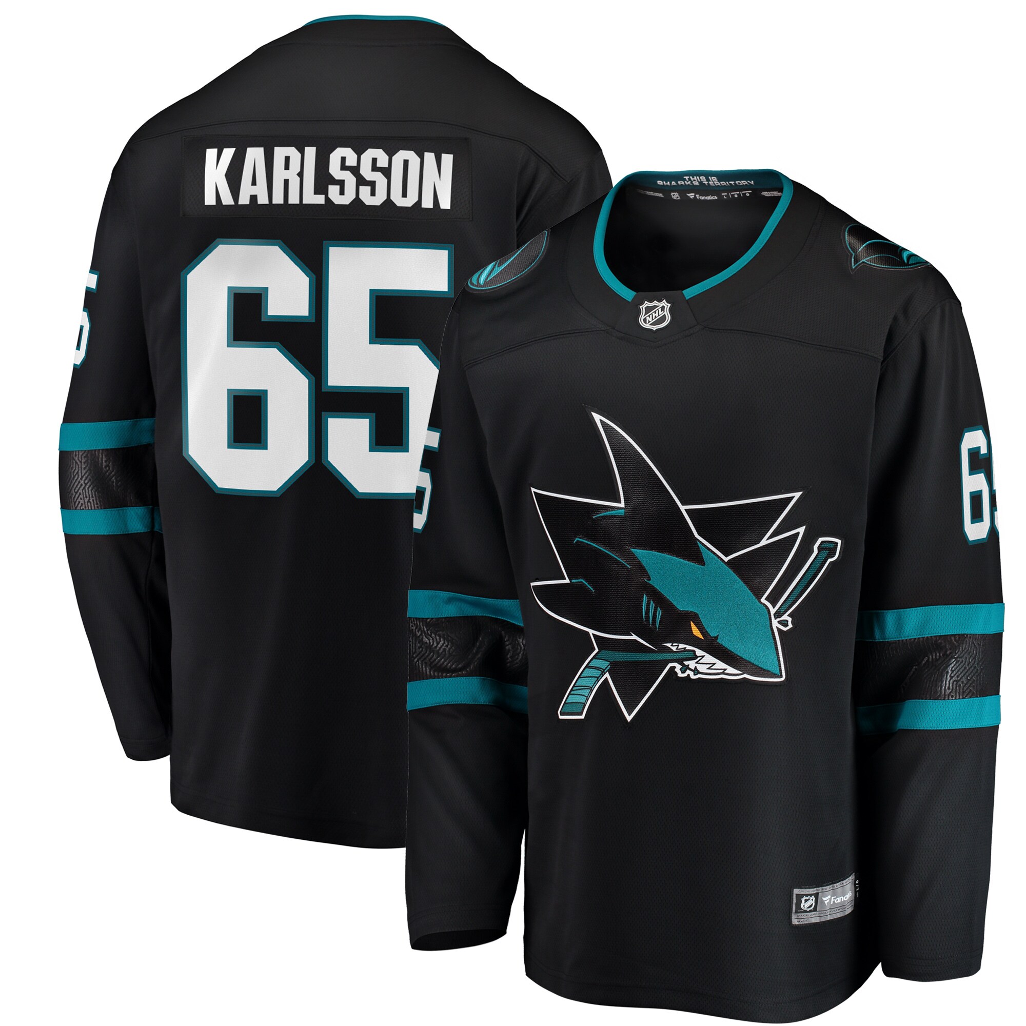 Erik Karlsson San Jose Sharks Youth Alternate Breakaway Player Jersey - Black