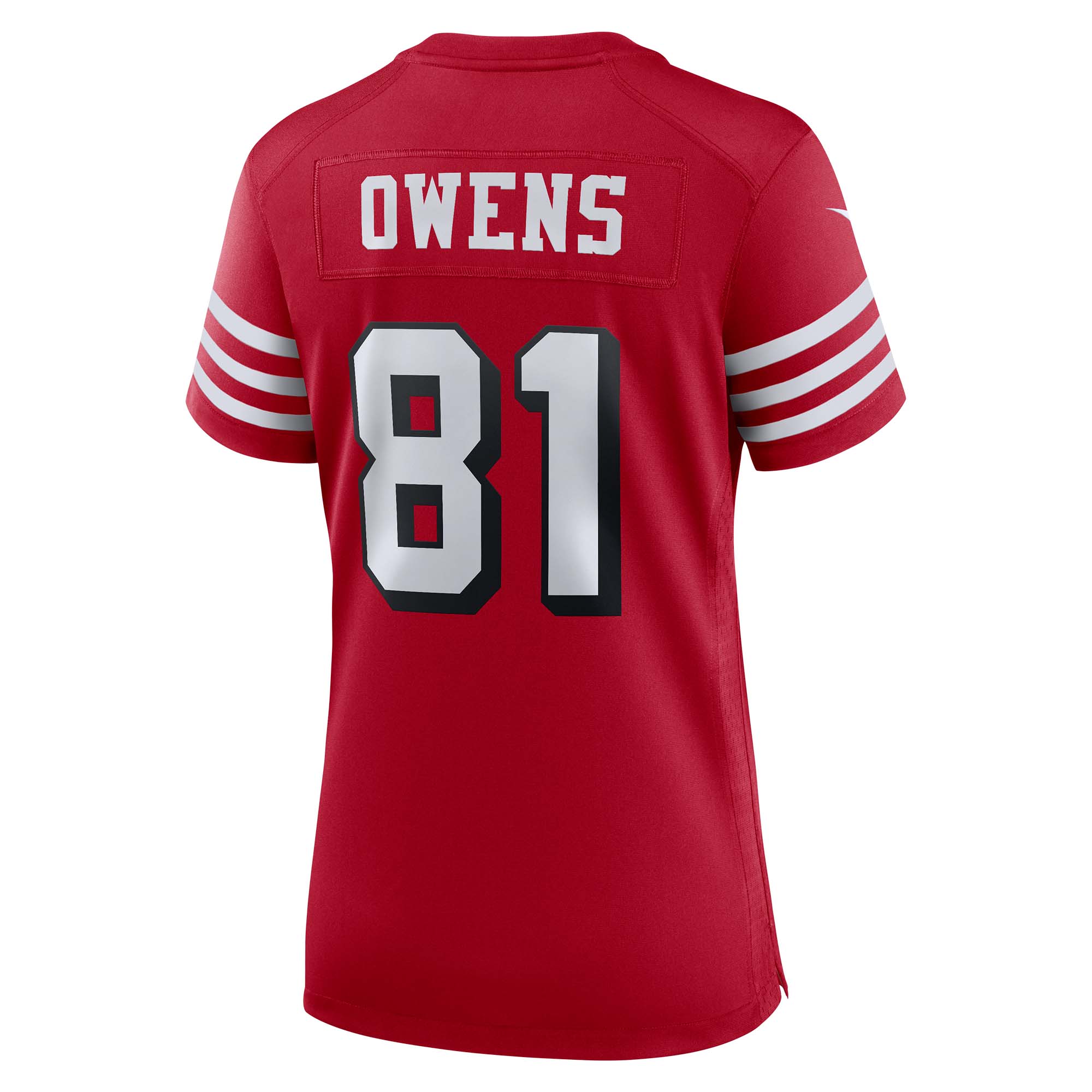 Terrell Owens San Francisco 49ers  Women's Alternate Game Jersey - Scarlet