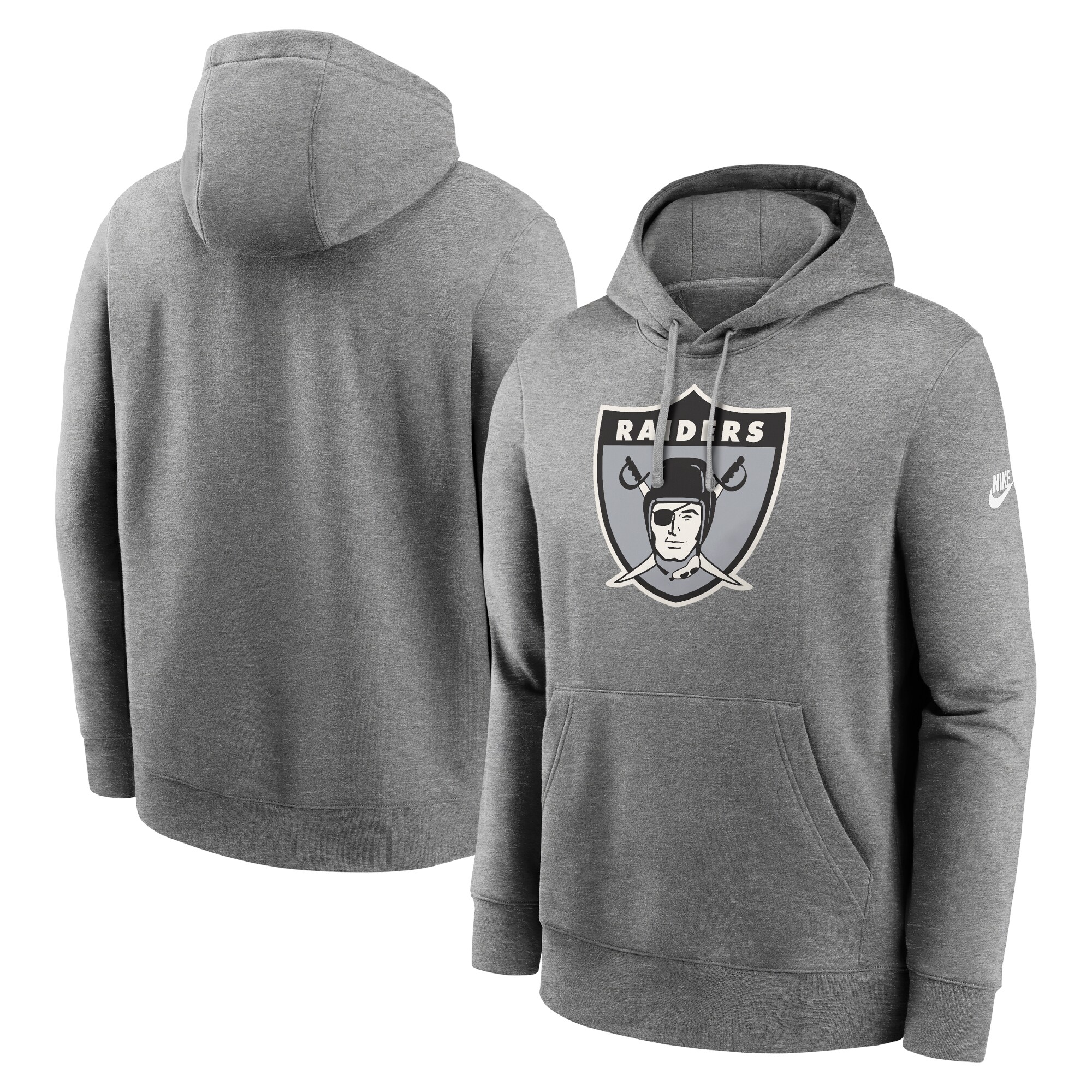 Las Vegas Raiders Rewind Club Logo Pullover Hoodie - Black