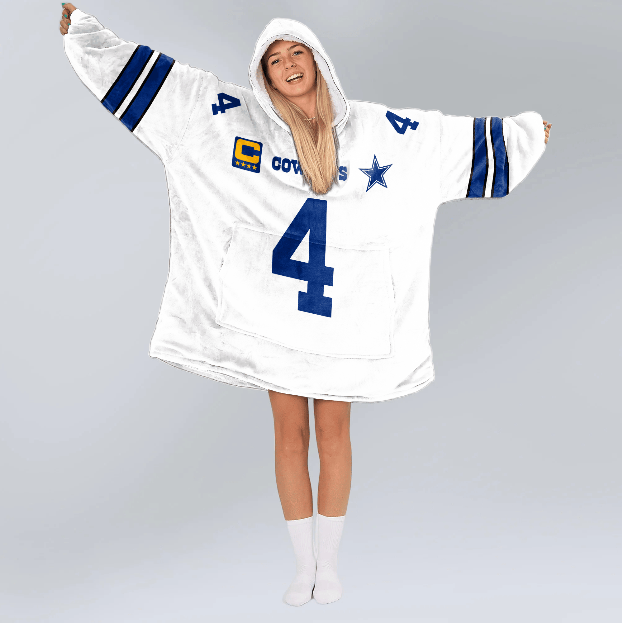 Adult D.P 4 Captain Dalllas Football Unisex Blanket Hoodie