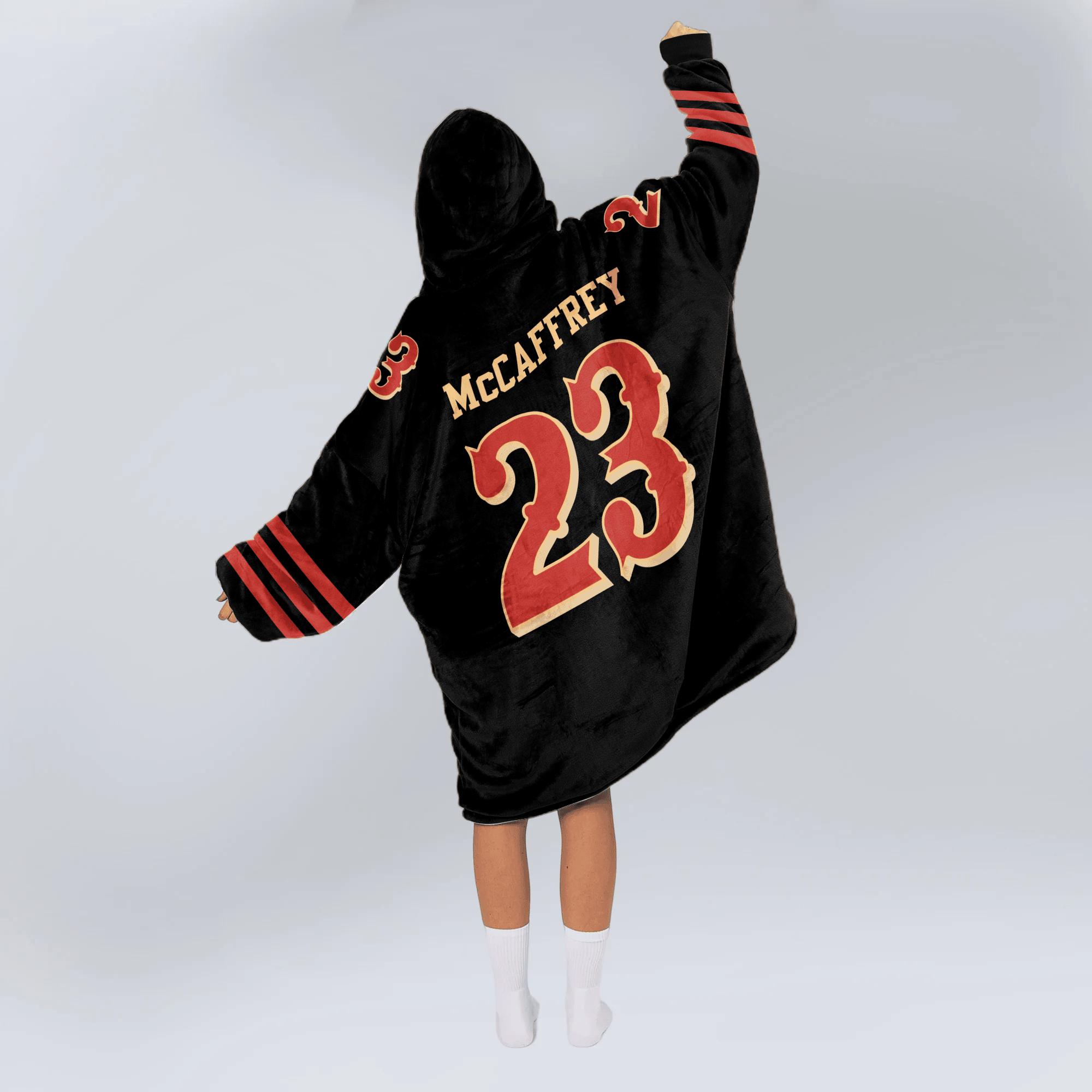 Adult C.M 23 San Francisco 49ers Football Unisex Blanket Hoodie