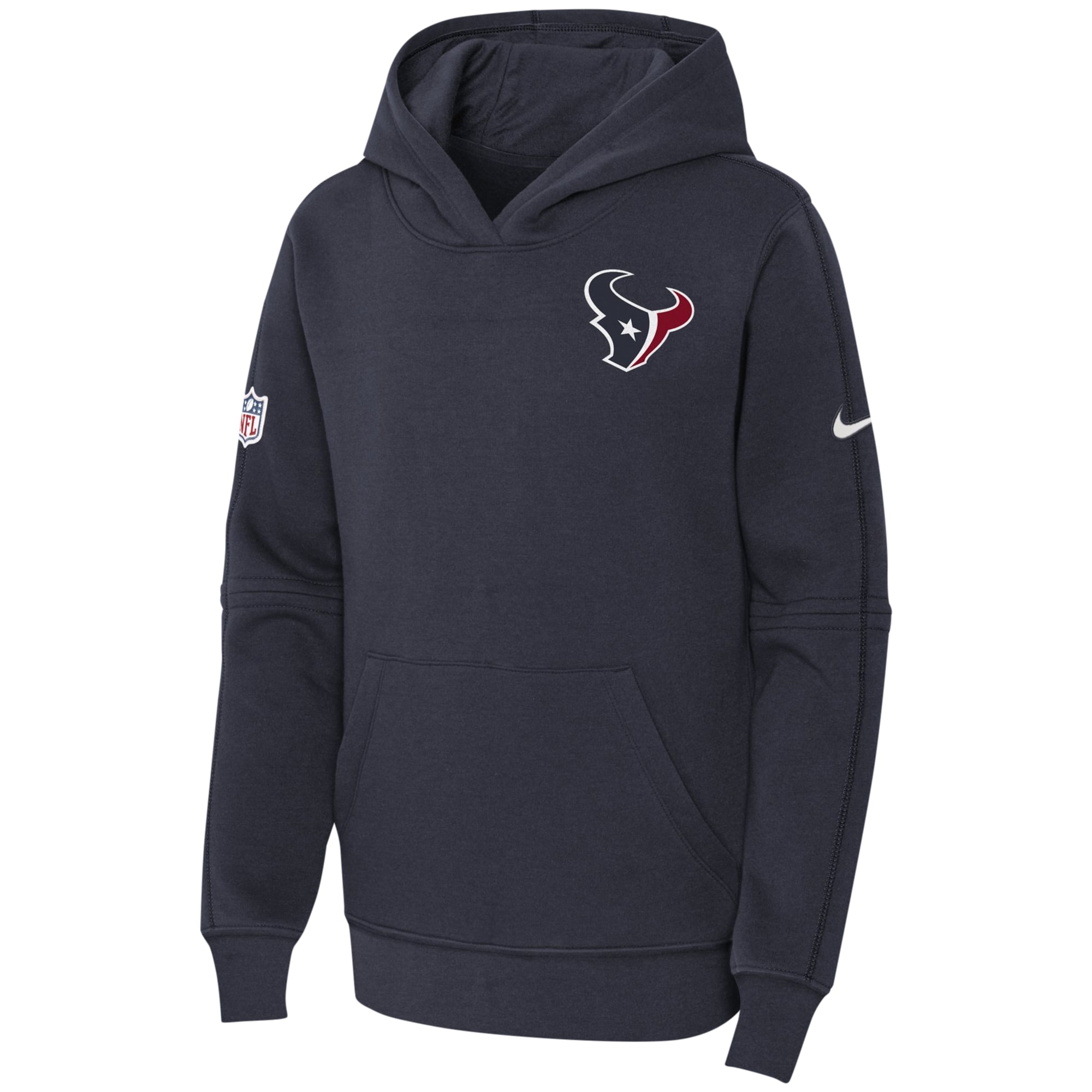 Houston Texans  Youth 2023 Sideline Club Fleece Pullover Hoodie - Navy