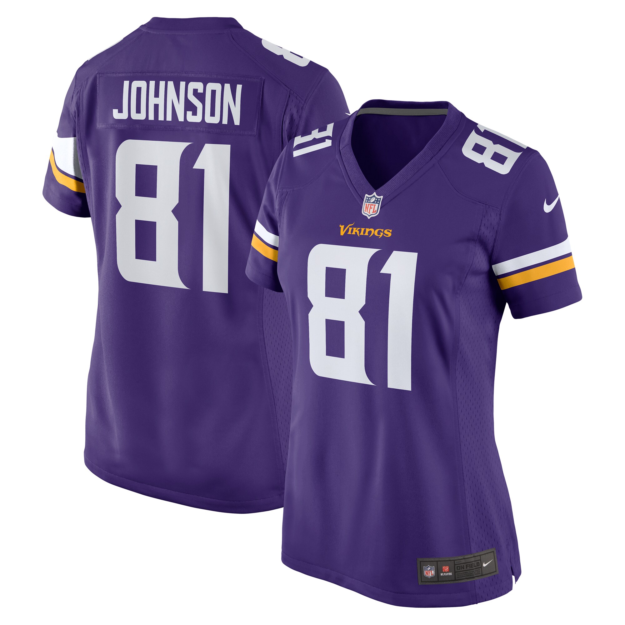 Bisi Johnson Minnesota Vikings  Women's Game Jersey - Purple