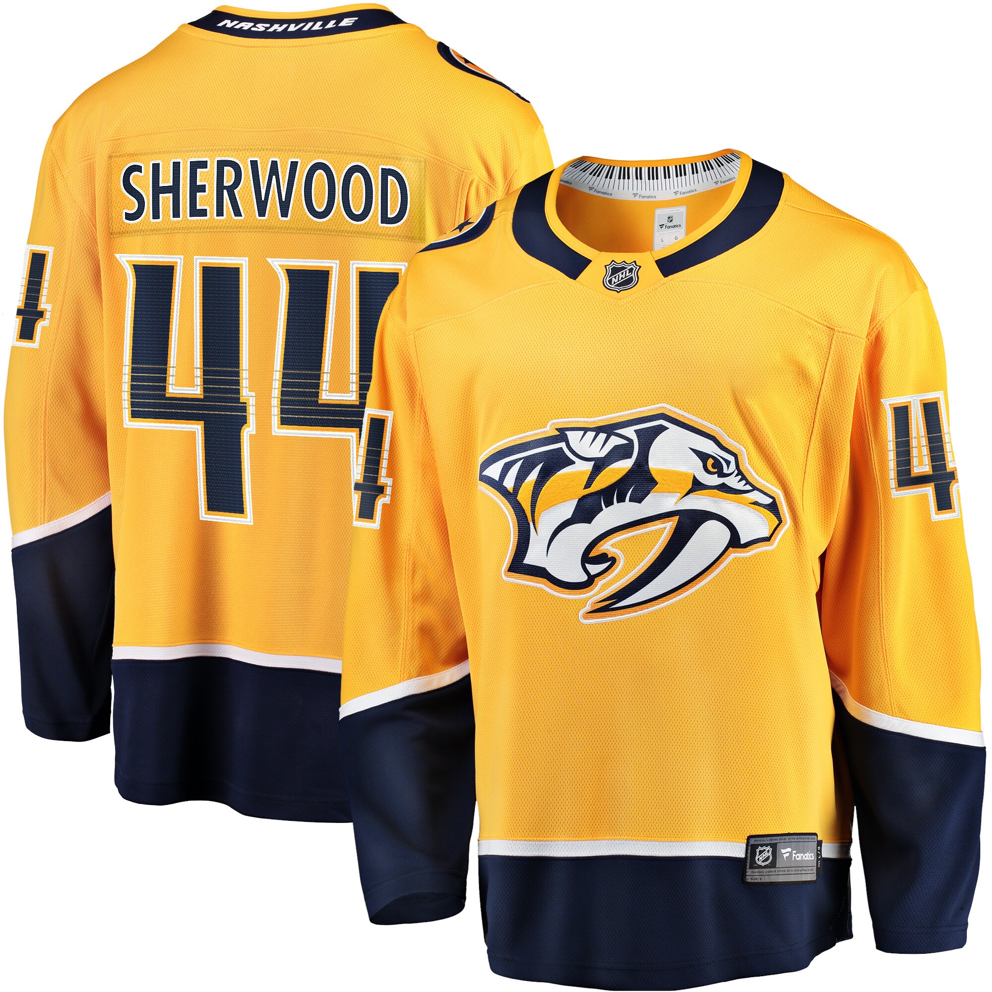 Kiefer Sherwood Nashville Predators Home Breakaway Player Jersey - Gold