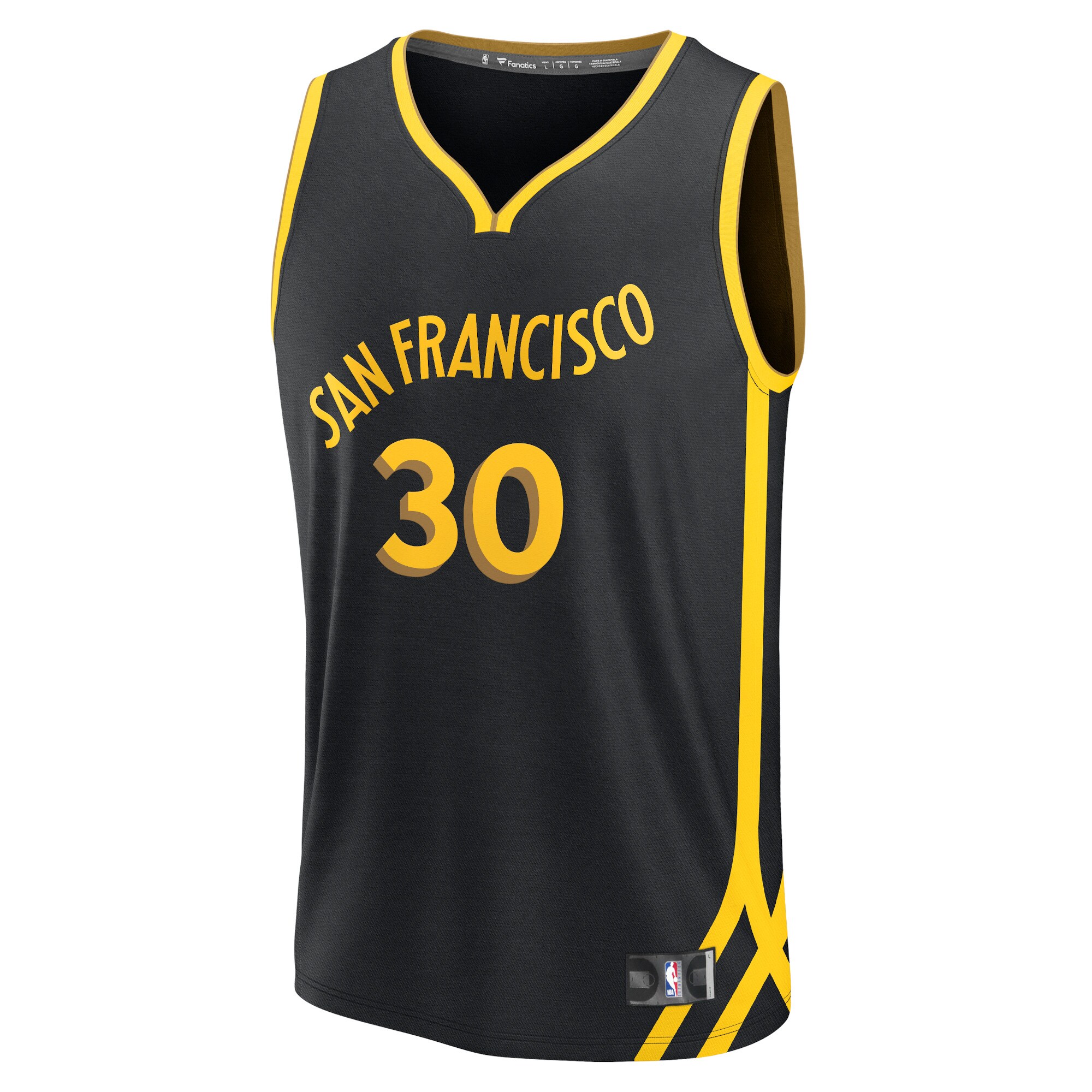 Unisex Golden State Warriors Stephen Curry  Black 2023/24 Fast Break Jersey - City Edition