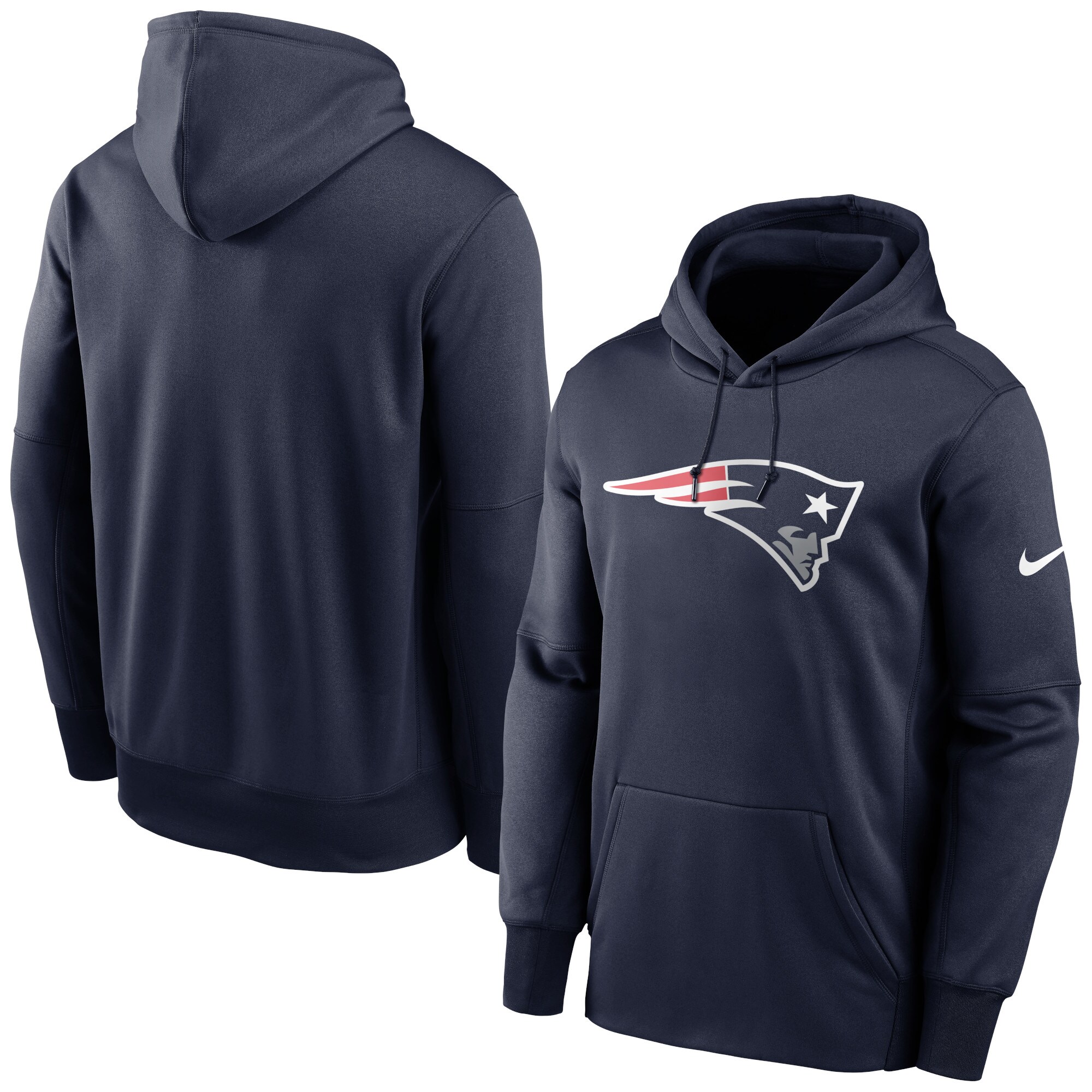 New England Patriots Fan Gear Primary Logo Performance Pullover Hoodie - Navy