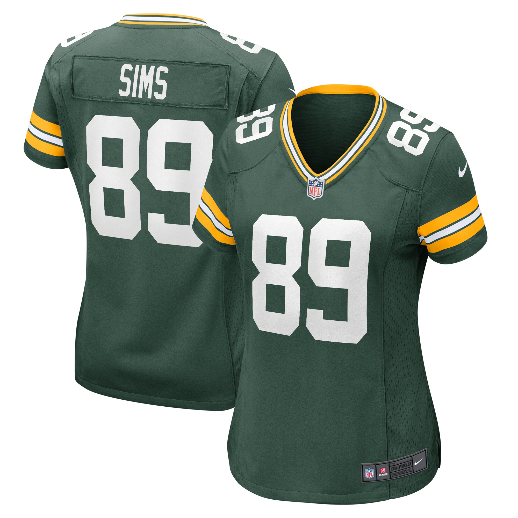 Ben Sims Green Bay Packers Women's Team Game Jersey -  Green