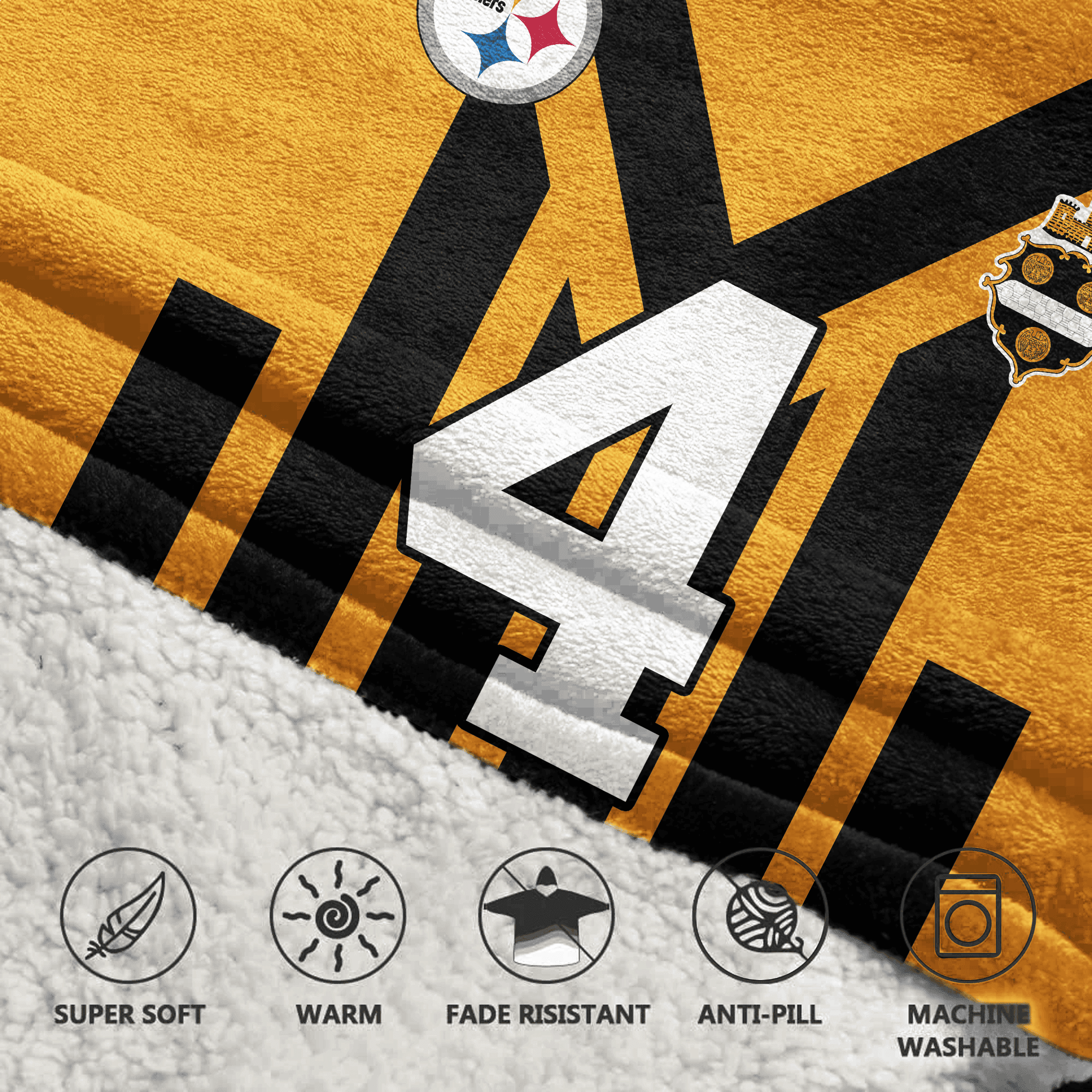 Kid 4 Pittsburgh Football Unisex Blanket Hoodie