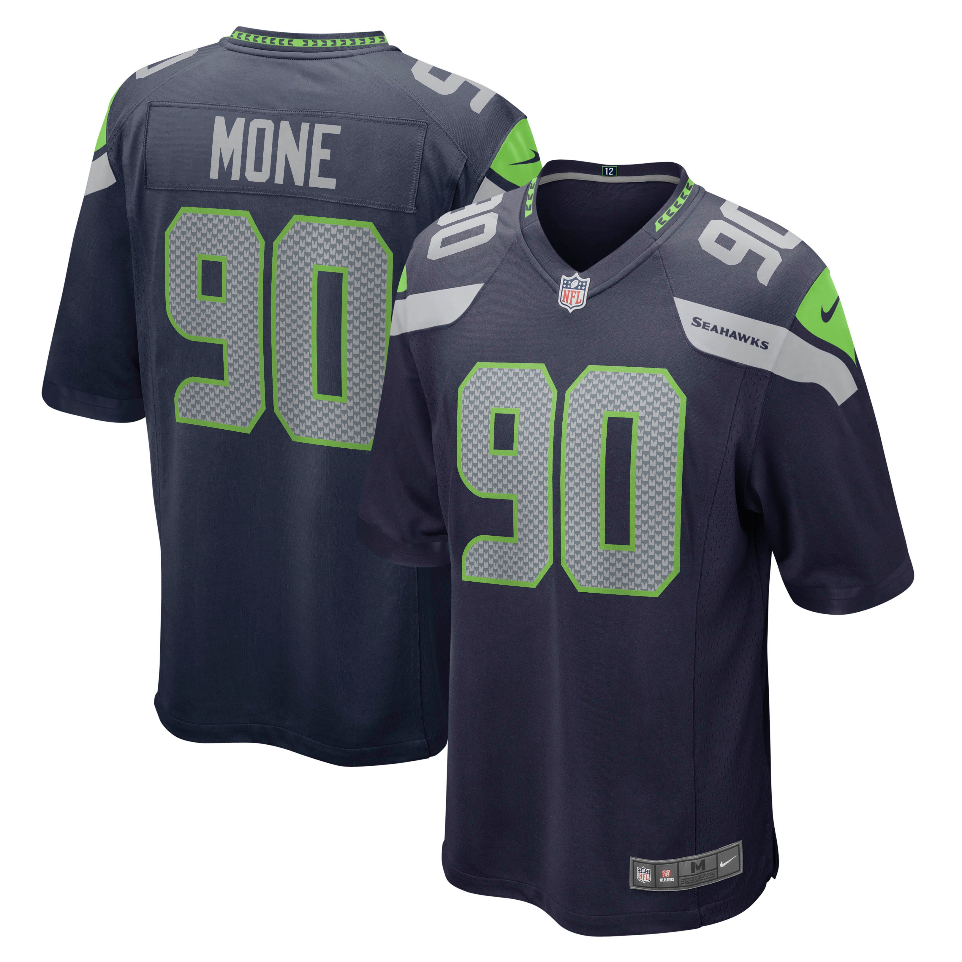 Bryan Mone Seattle Seahawks  Game Jersey - College Navy