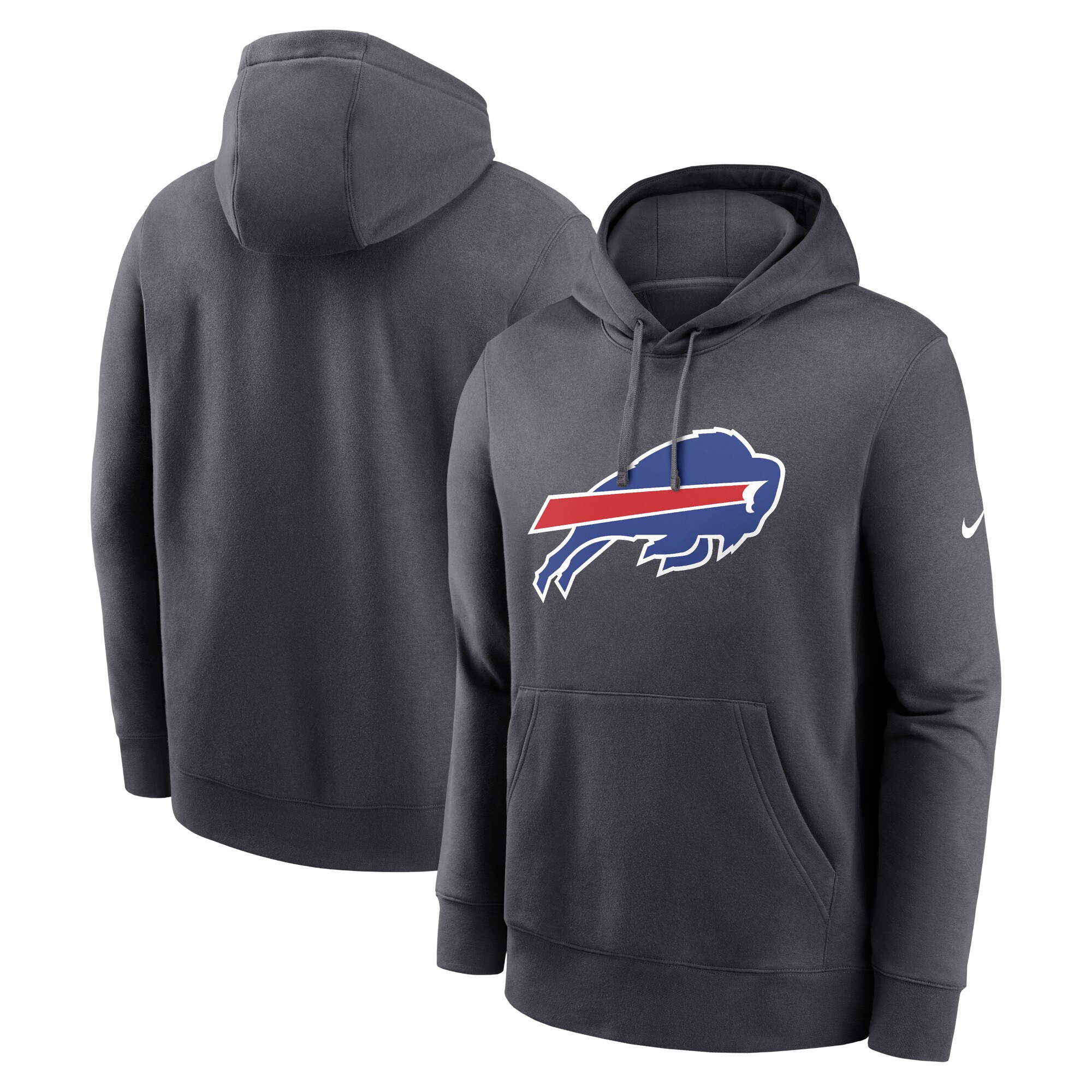 Buffalo Bills Club Logo Pullover Hoodie - Anthracite