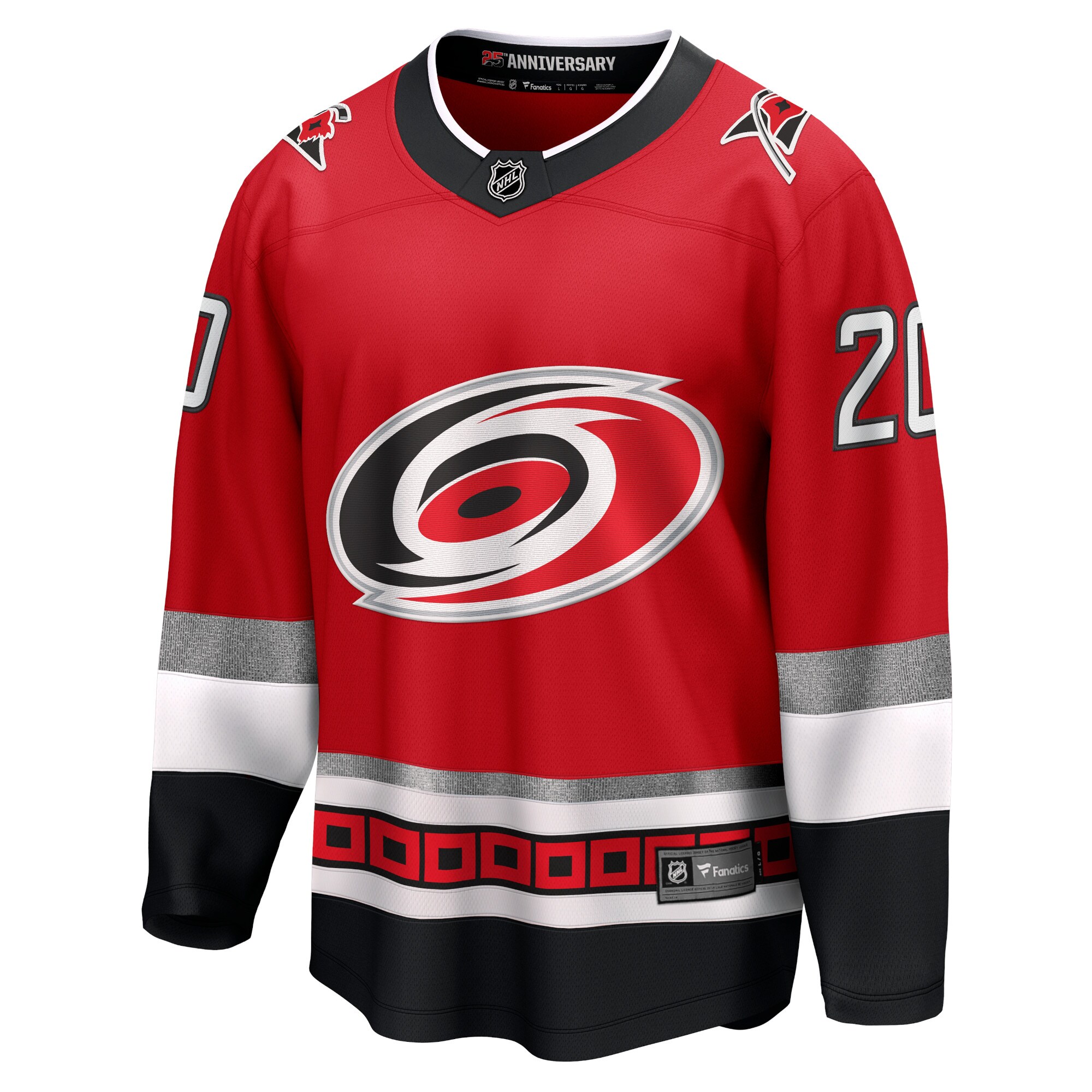 Sebastian Aho Carolina Hurricanes 25th Anniversary Premier Breakaway Player Jersey - Red