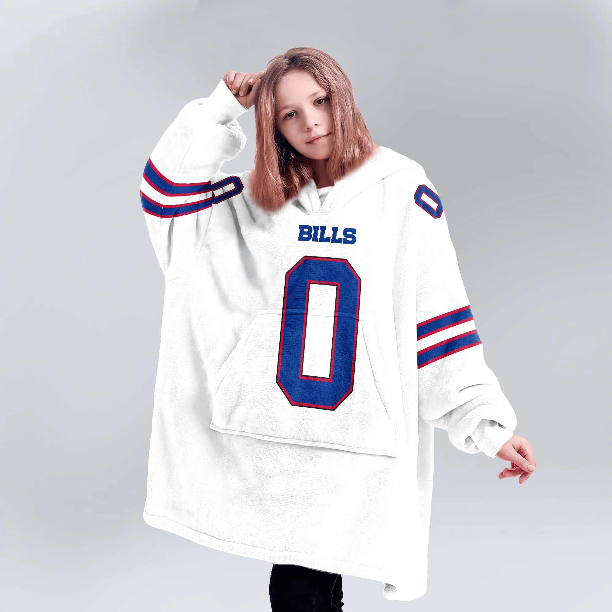 K.C 0 Buffalo Football Unisex Blanket Hoodie