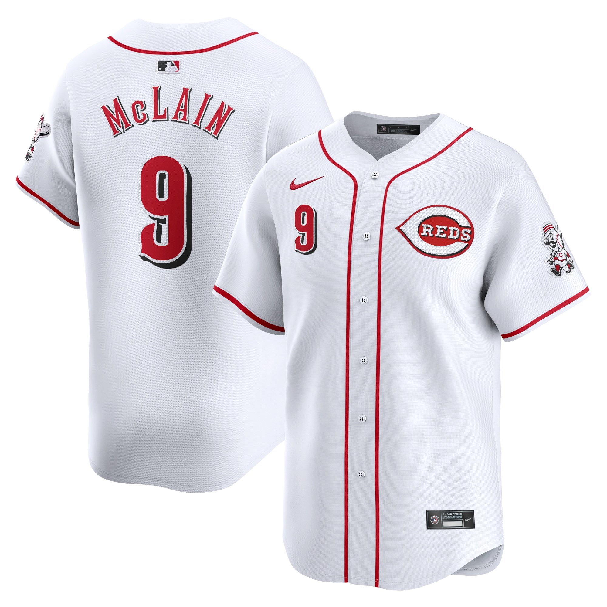 Men's Cincinnati Reds Matt McLain  White Home Limited Player Jersey