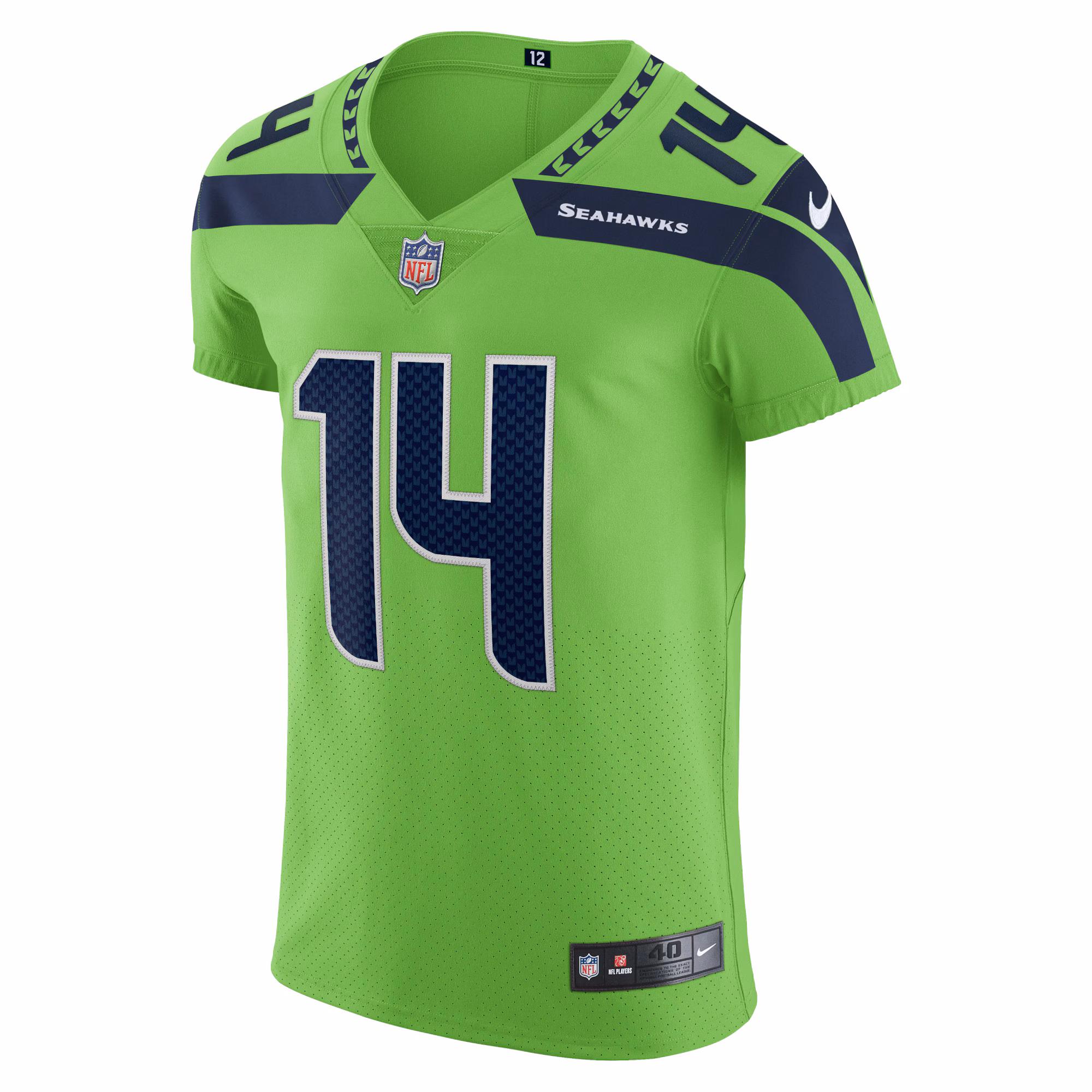 DK Metcalf Seattle Seahawks Alternate Vapor Elite Player Jersey - Neon Green