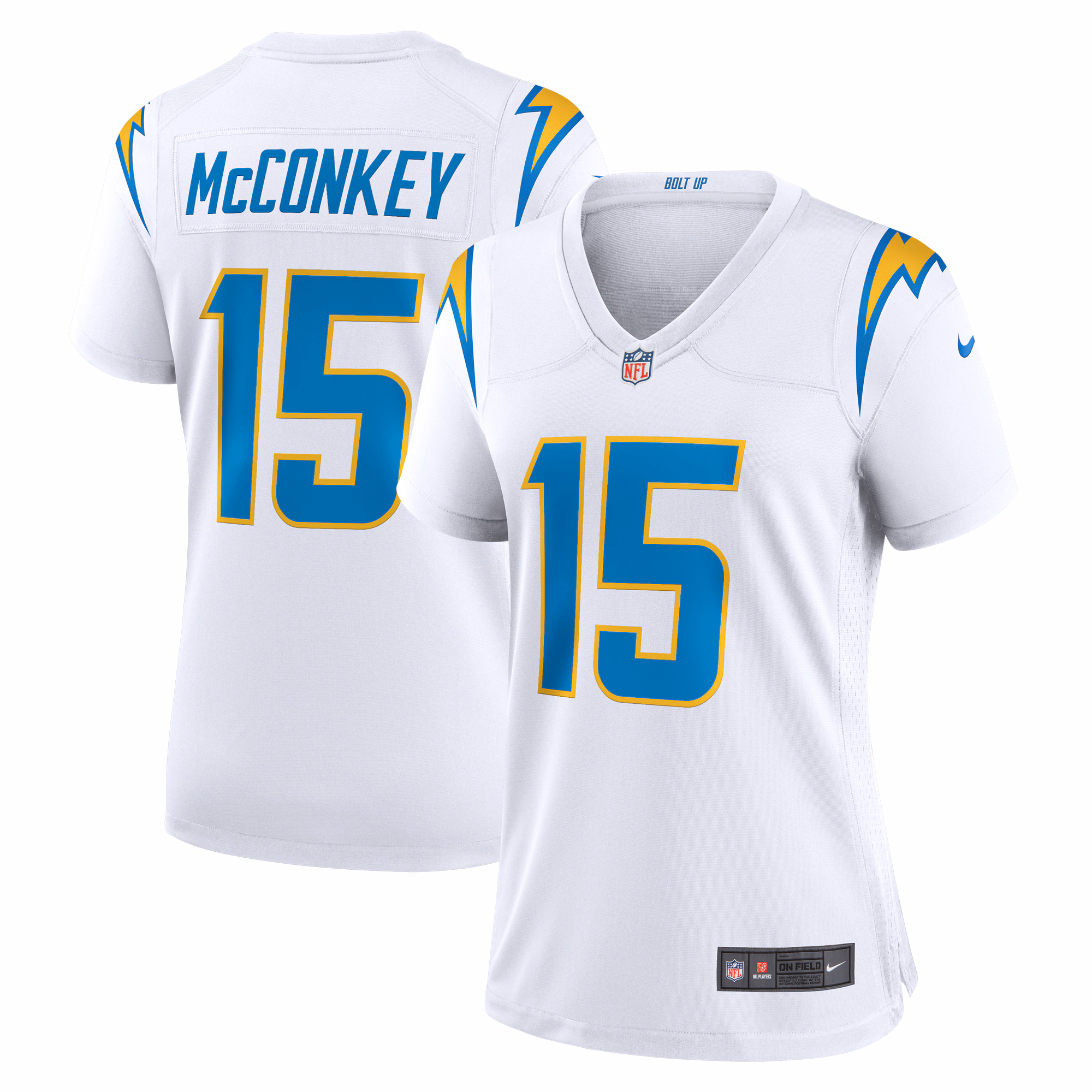 Ladd McConkey Los Angeles Chargers Women's Game Jersey -  White