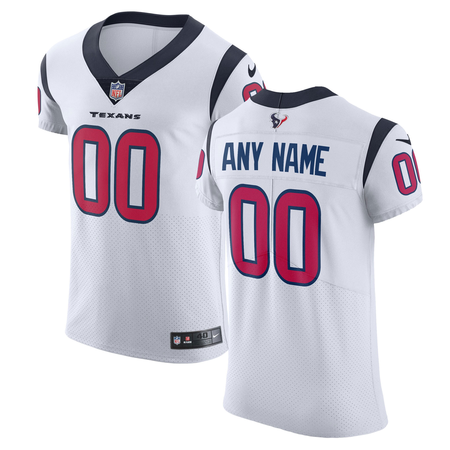Houston Texans  Vapor Untouchable Custom Elite Jersey - White