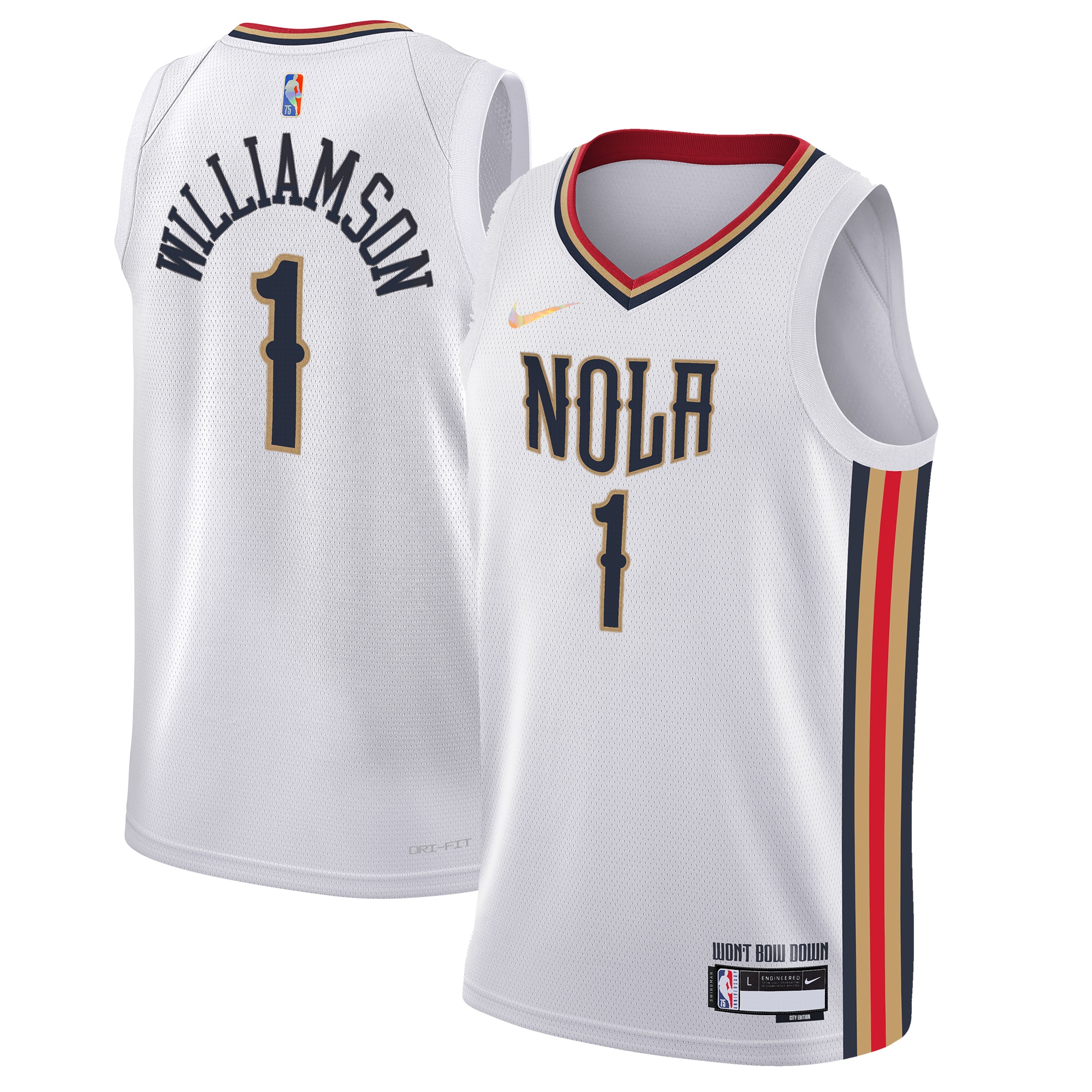 Zion Williamson New Orleans Pelicans Youth 2021/22 Swingman Jersey - City Edition - White
