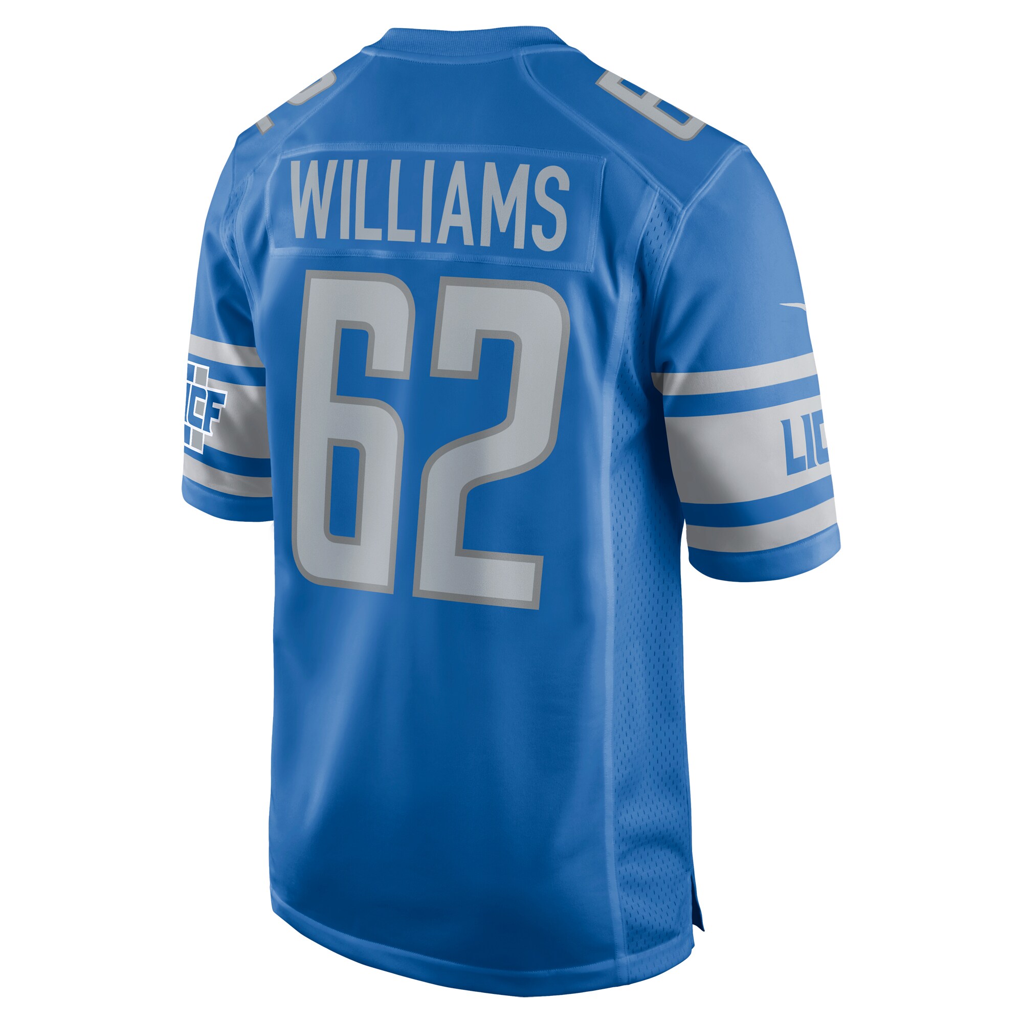 Jarrid Williams Detroit Lions  Home Game Player Jersey - Blue