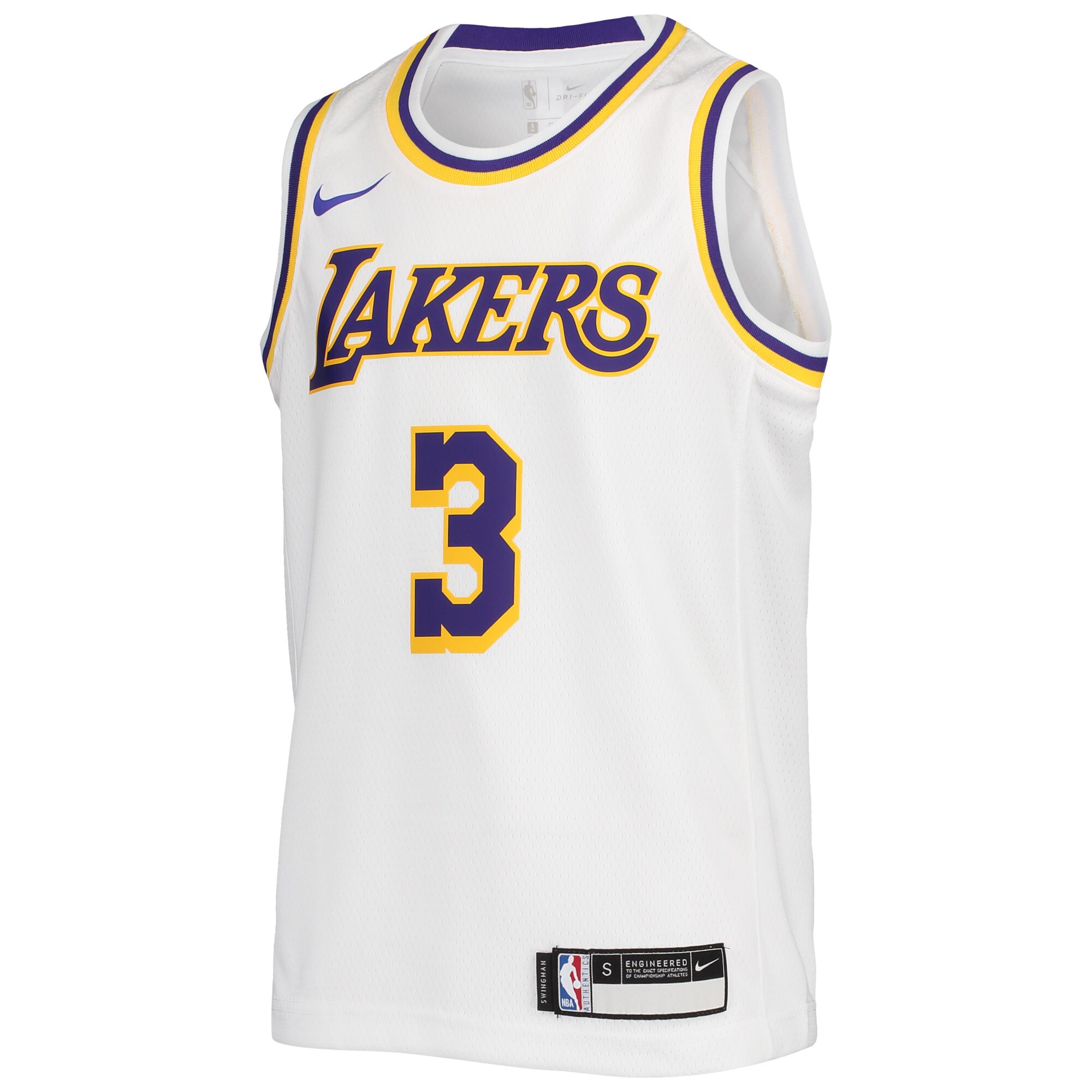 Anthony Davis Los Angeles Lakers Youth 2020/21 Swingman Jersey - Association Edition - White