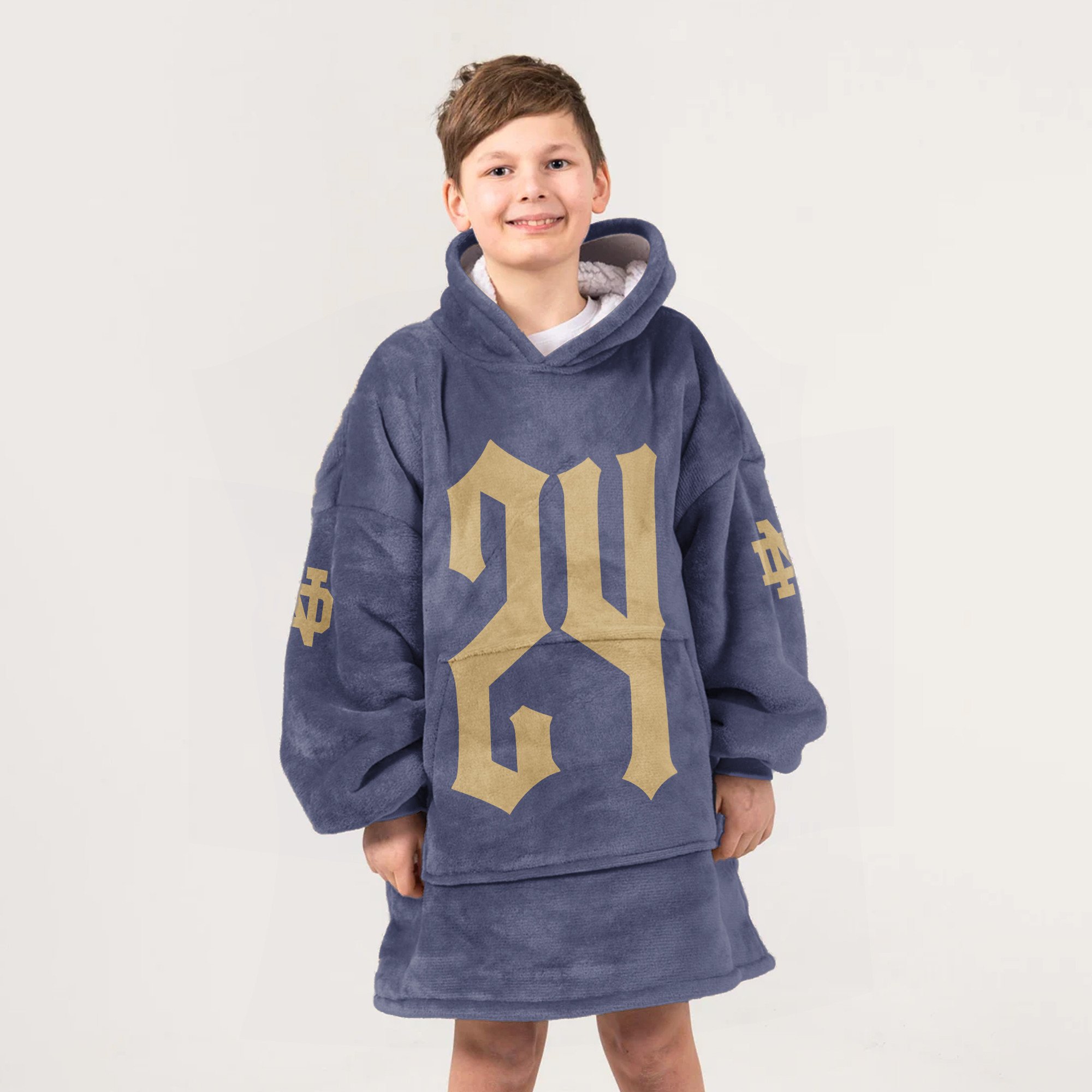 Adult Notre Dame Football Unisex Blanket Hoodie
