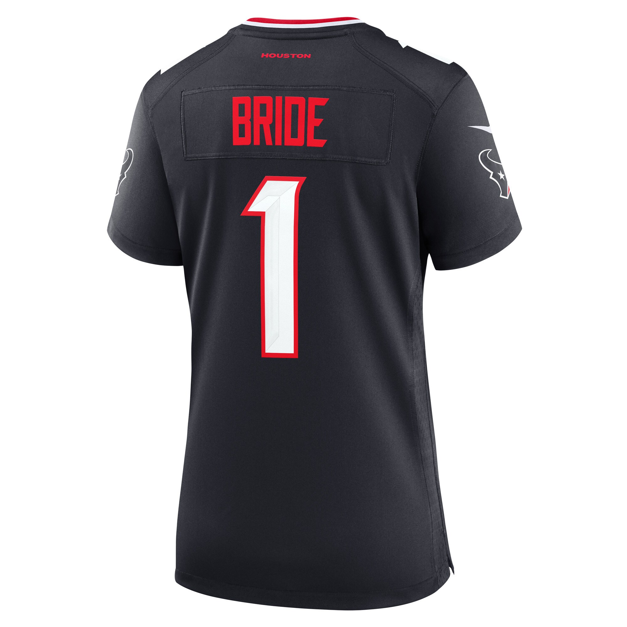 Number 1 Bride Houston Texans Women's Game Jersey - Navy