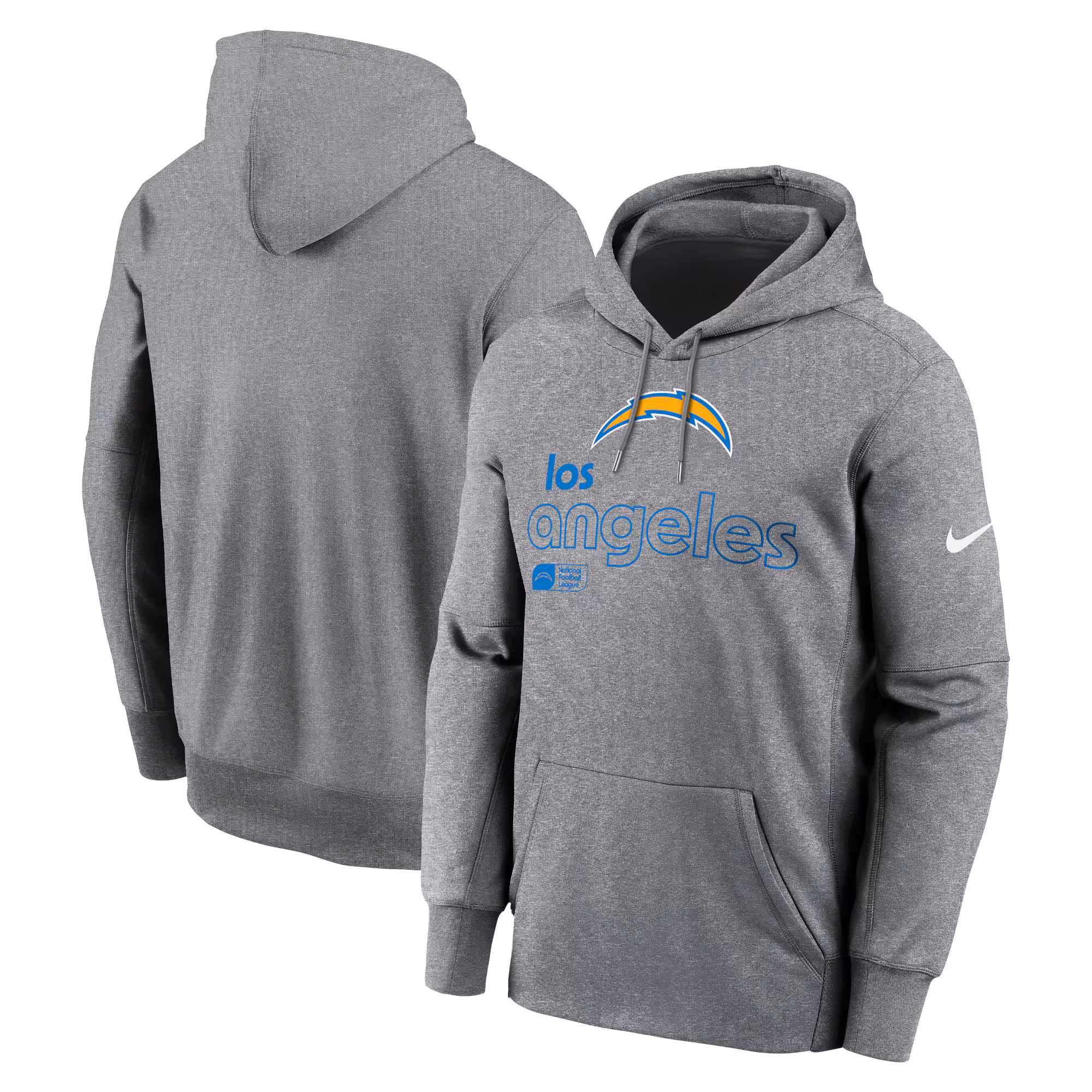 Los Angeles Chargers Performance Pullover Hoodie - Heather Gray