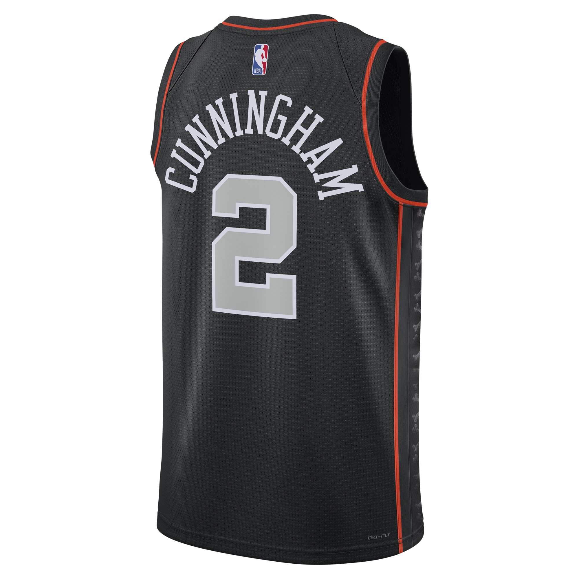 Unisex Detroit Pistons Cade Cunningham  Black 2023/24 Swingman Jersey - City Edition