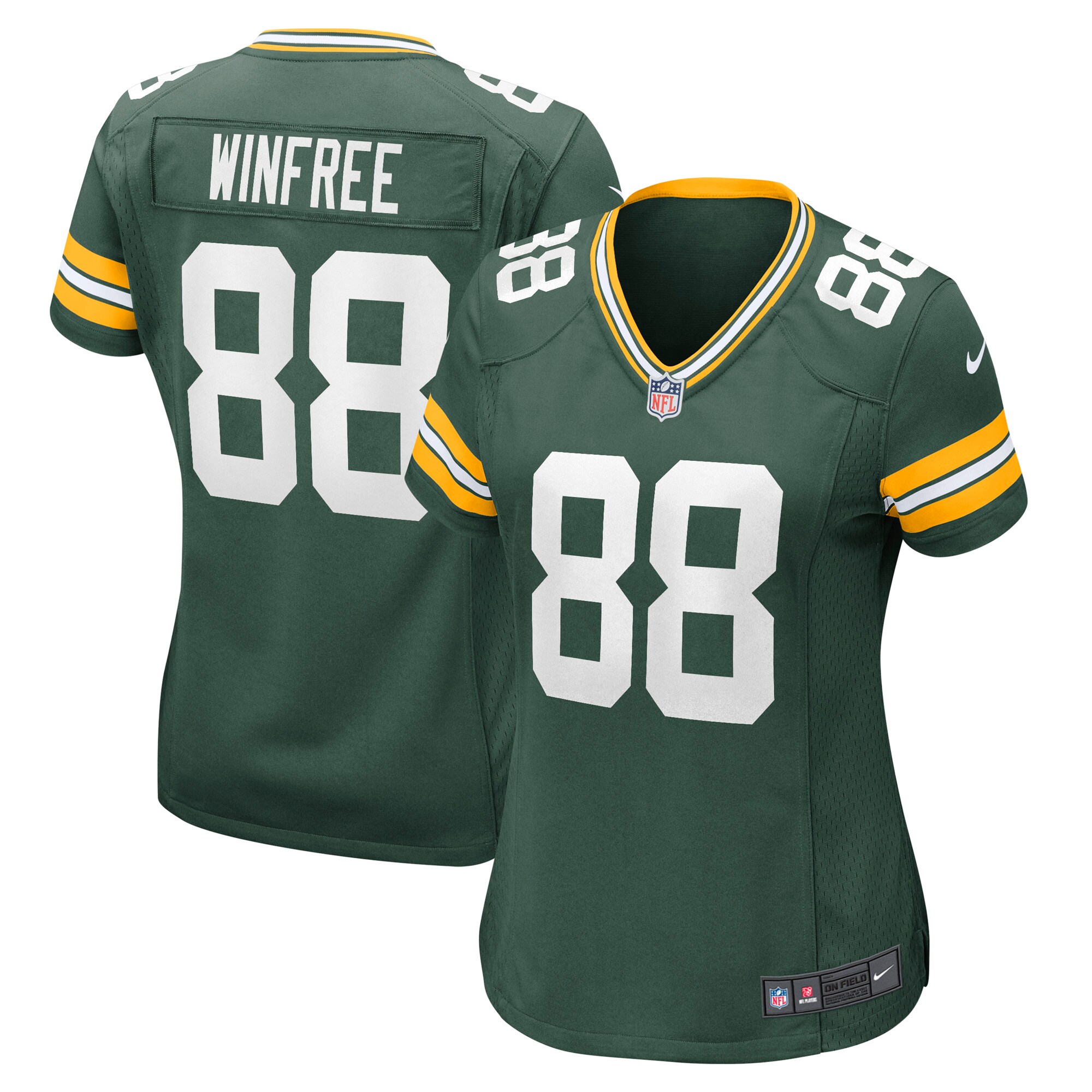 Juwann Winfree Green Bay Packers  Women's Game Jersey - Green