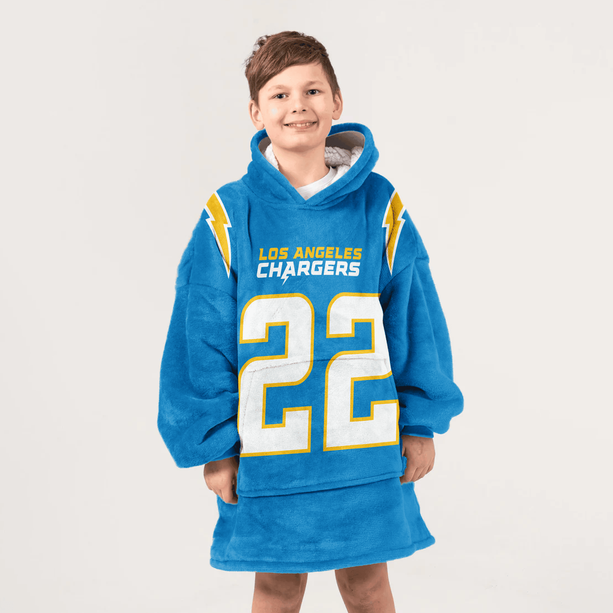 Kid 22 Los Angeles Football Unisex Blanket Hoodie