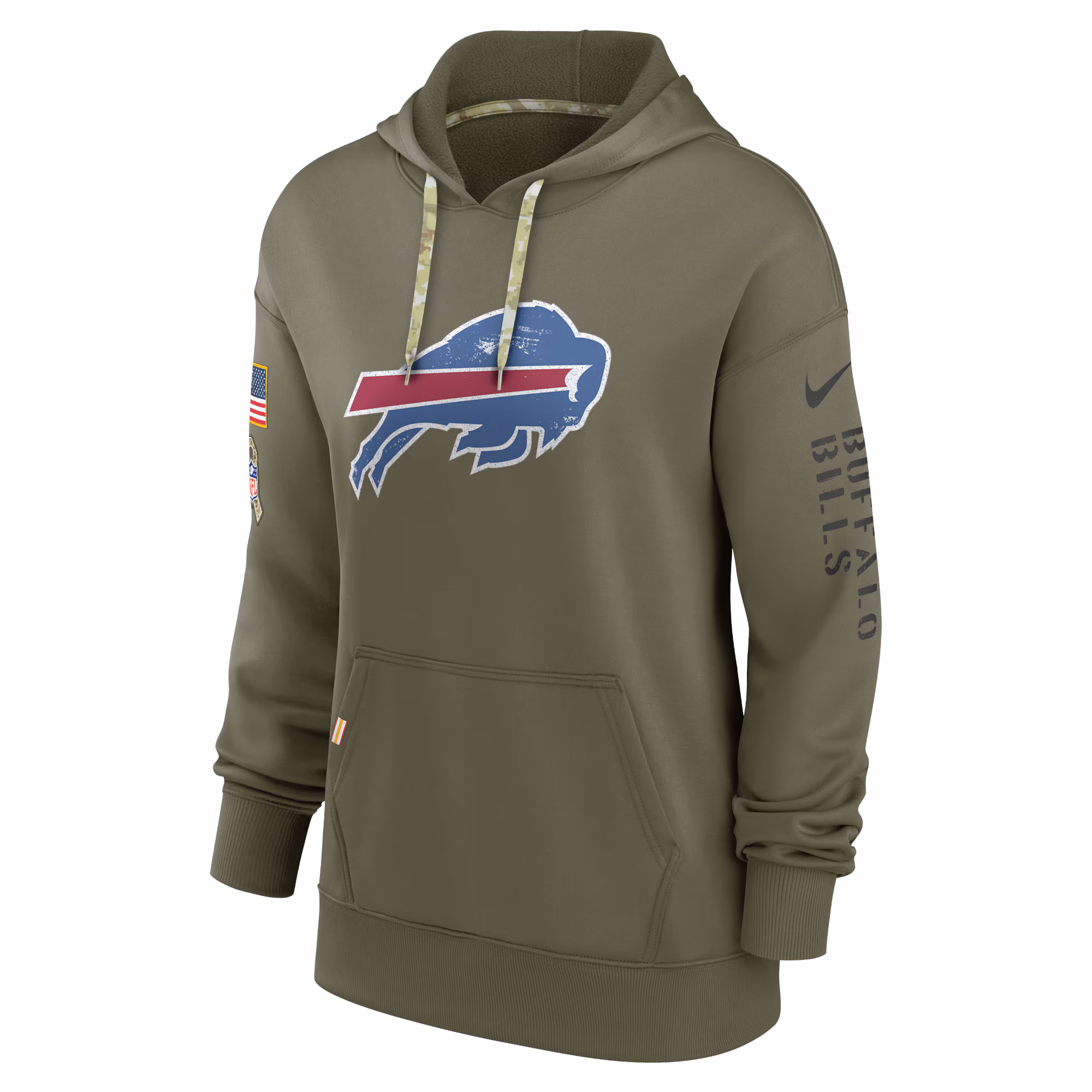 Buffalo Bills Women's 2022 Salute To Service Performance Pullover Hoodie - Olive