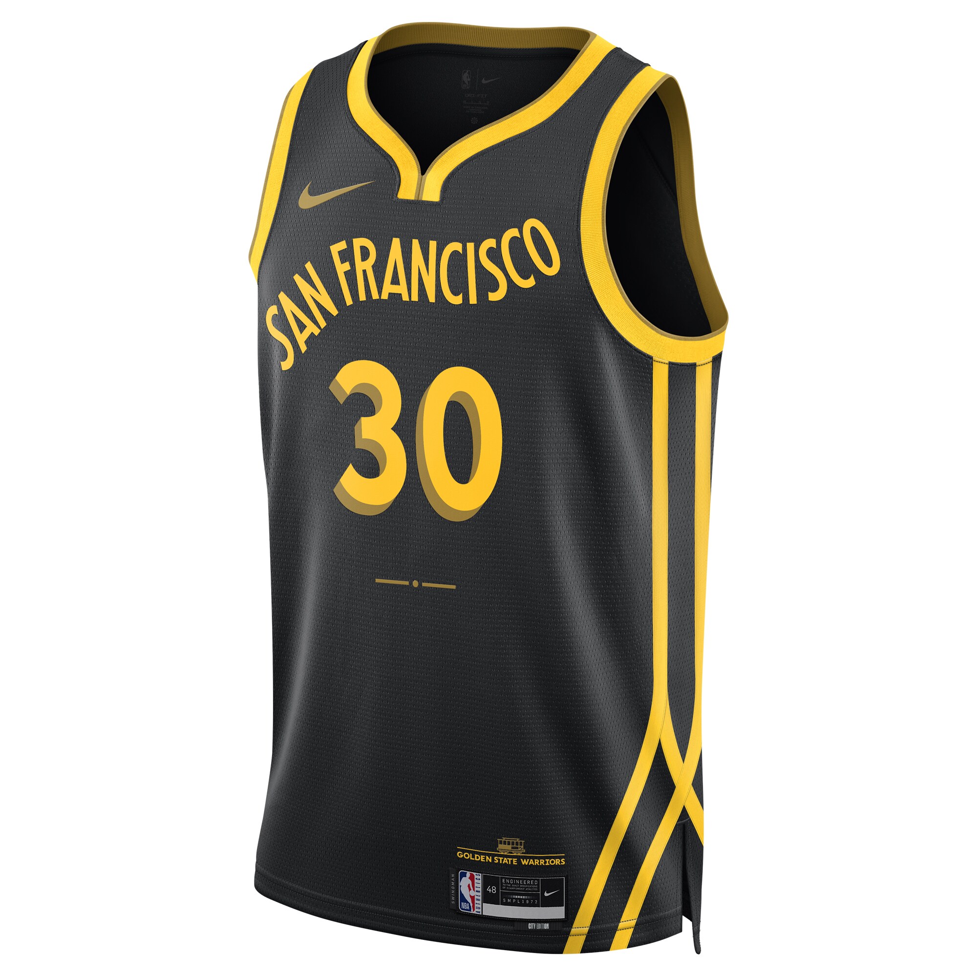Unisex Golden State Warriors Stephen Curry  Black 2023/24 Swingman Jersey - City Edition