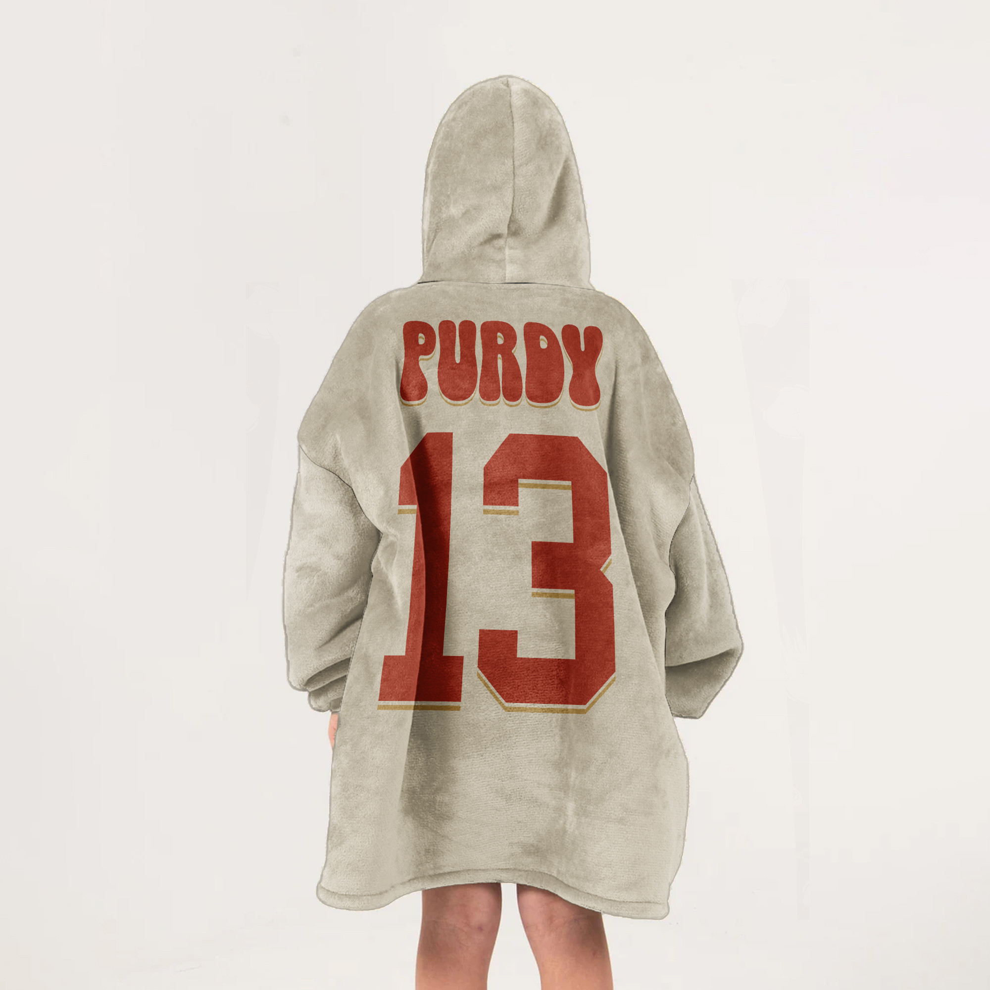 Adult Talk Purdy To Me 13 San Francisco 49ers Football Unisex Blanket Hoodie