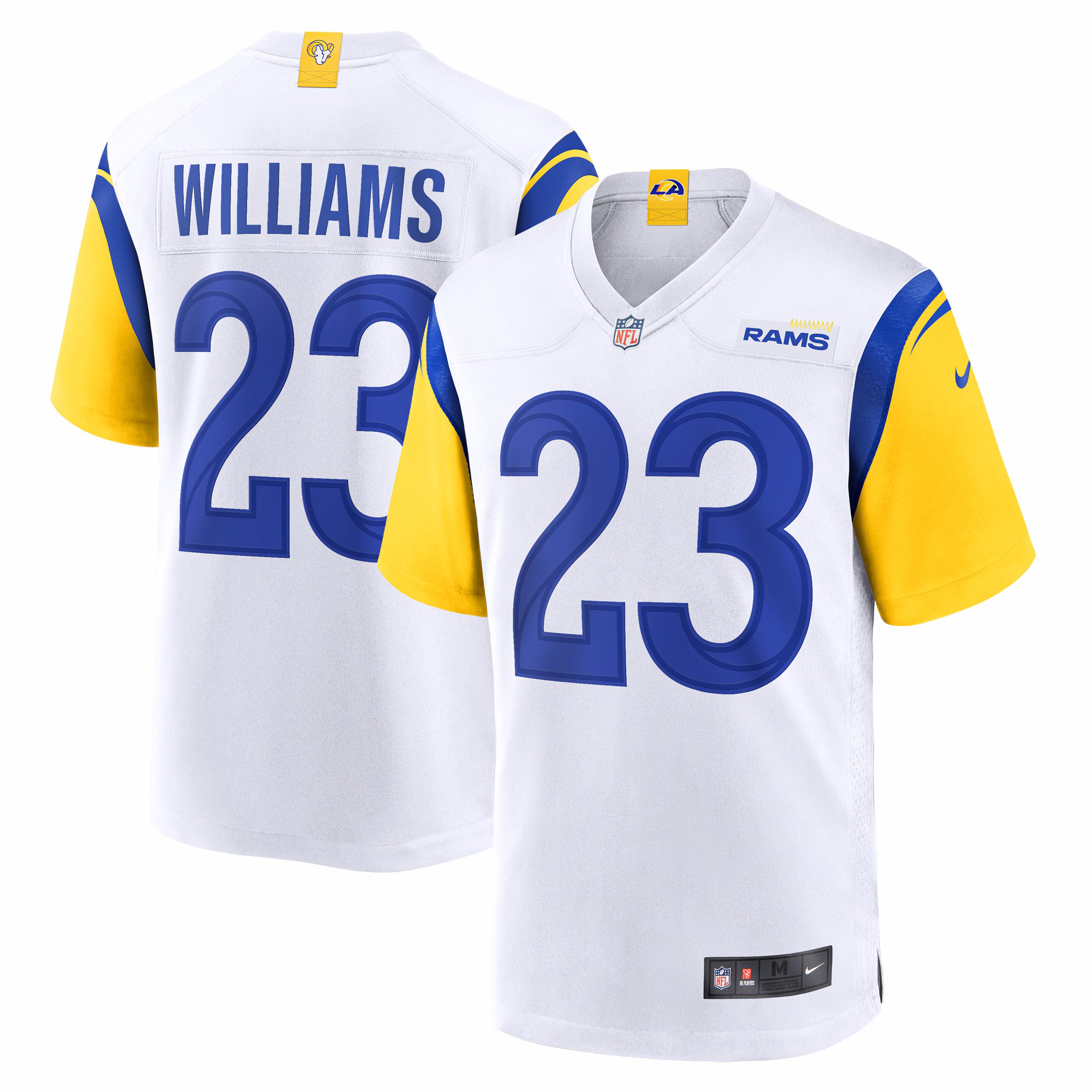Kyren Williams #23 Los Angeles Rams  Game Jersey -  White
