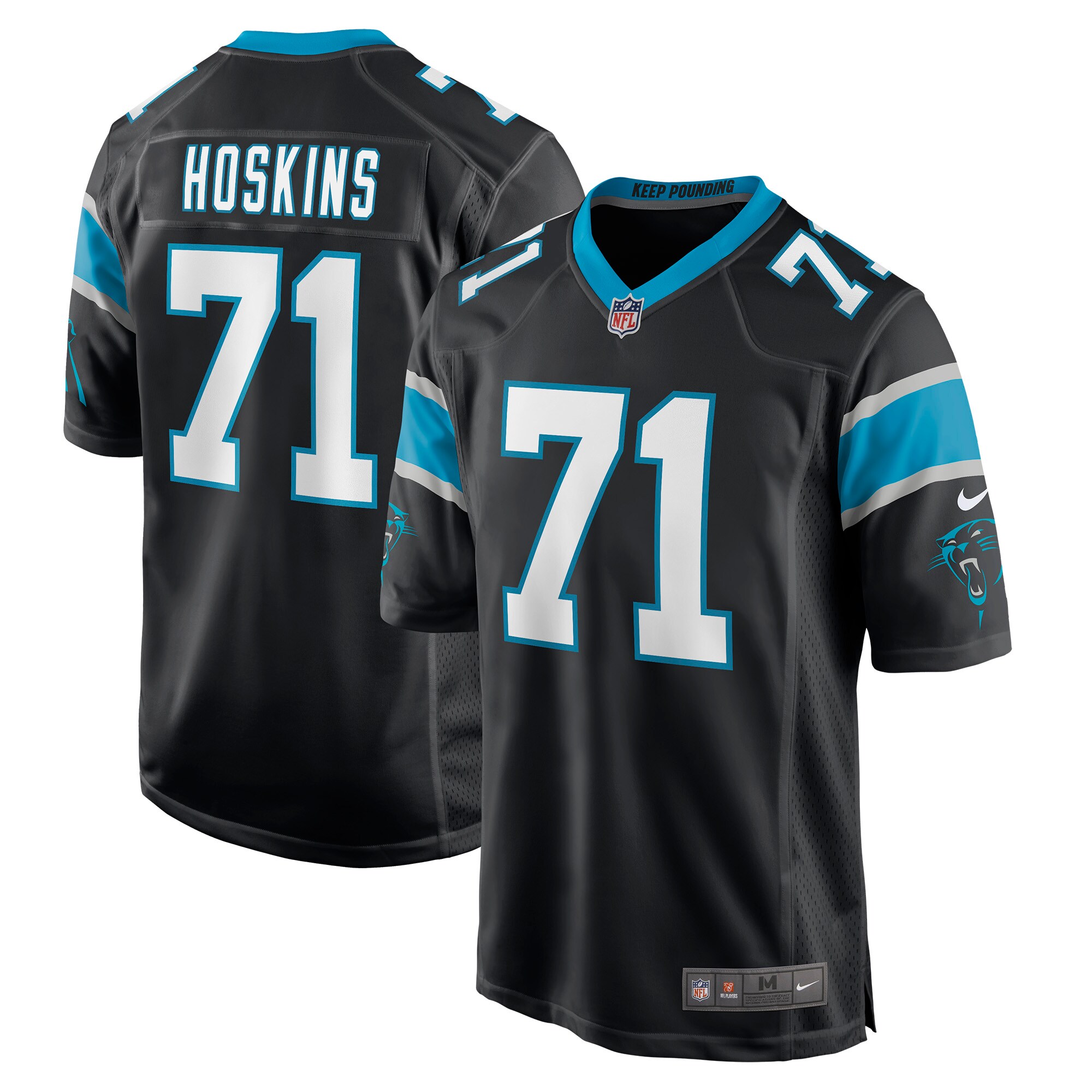 Phil Hoskins Carolina Panthers  Game Jersey - Black