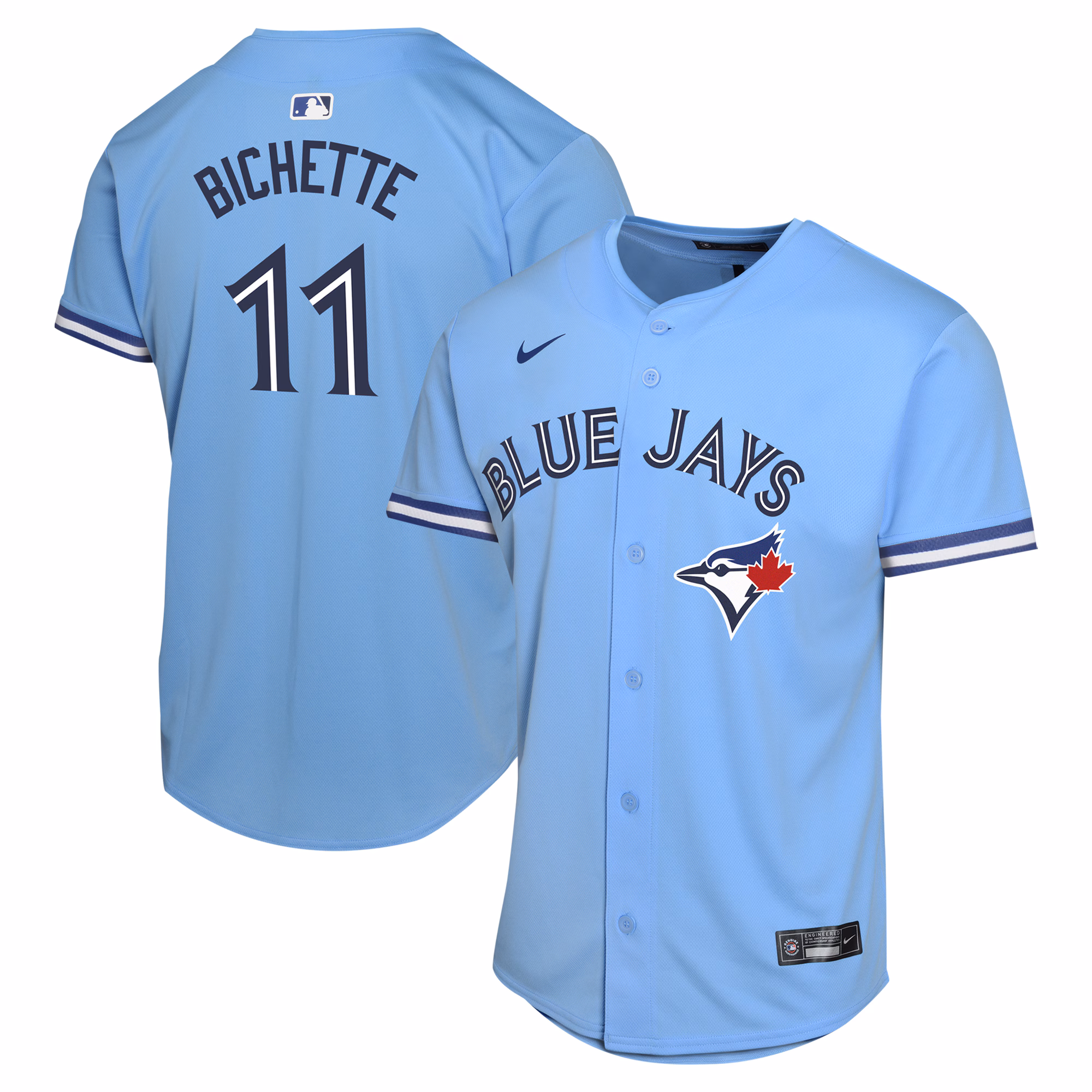 Bo Bichette #11 Toronto Blue Jays Youth Alternate Player Game Jersey - Powder Blue