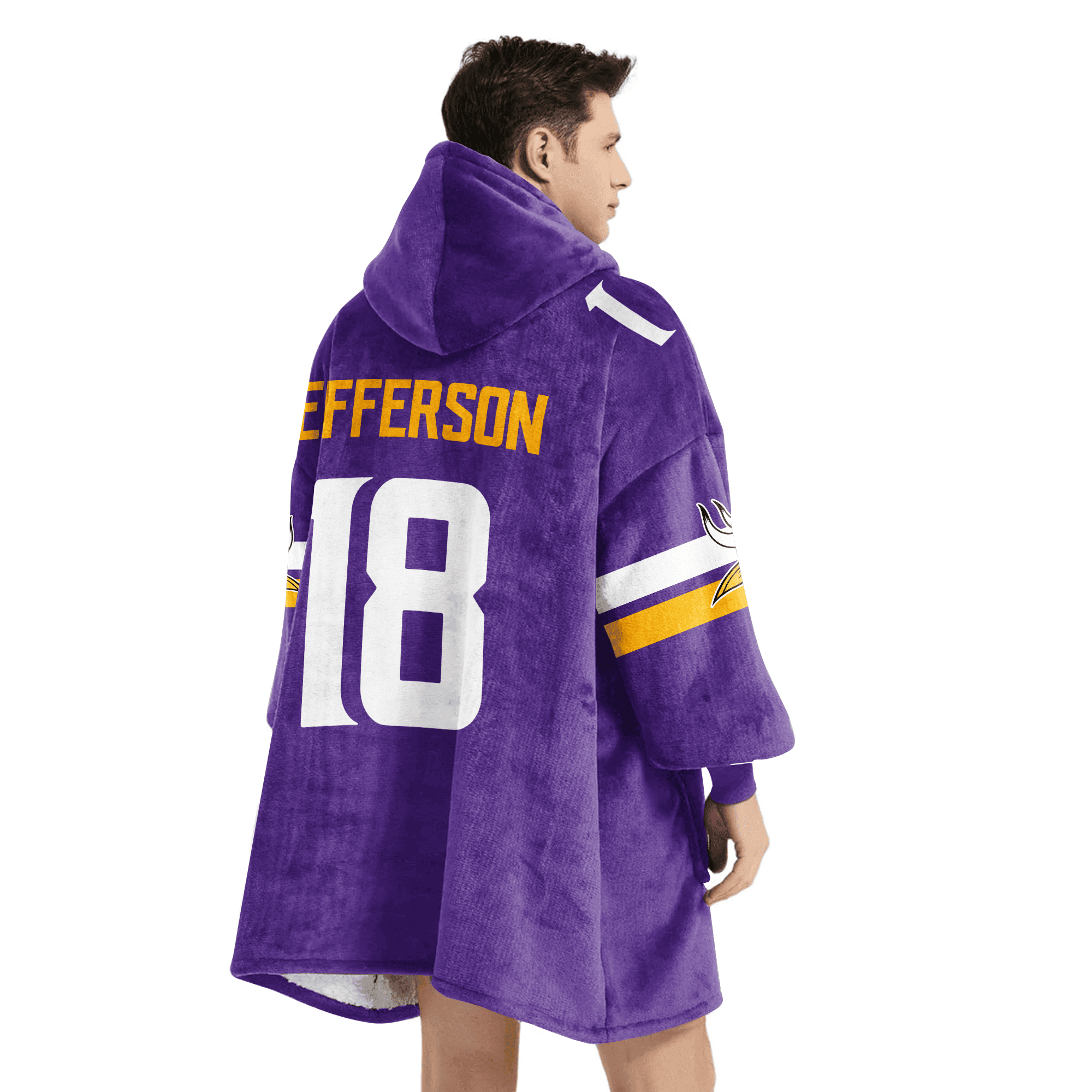 Adult Captain 18 Minnesota Football Unisex Blanket Hoodie
