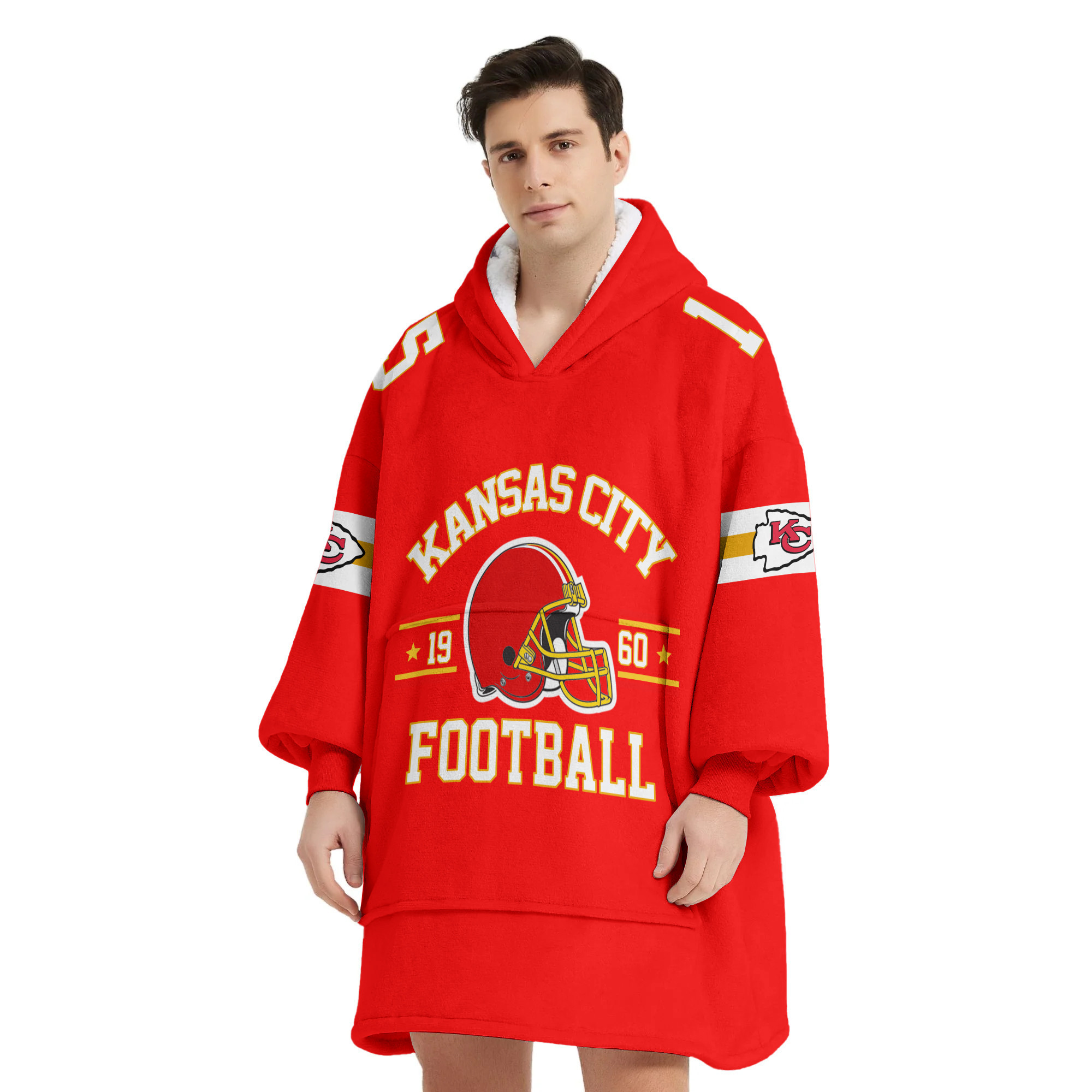 Adult P.M 15 Kansas City Football Unisex Blanket Hoodie