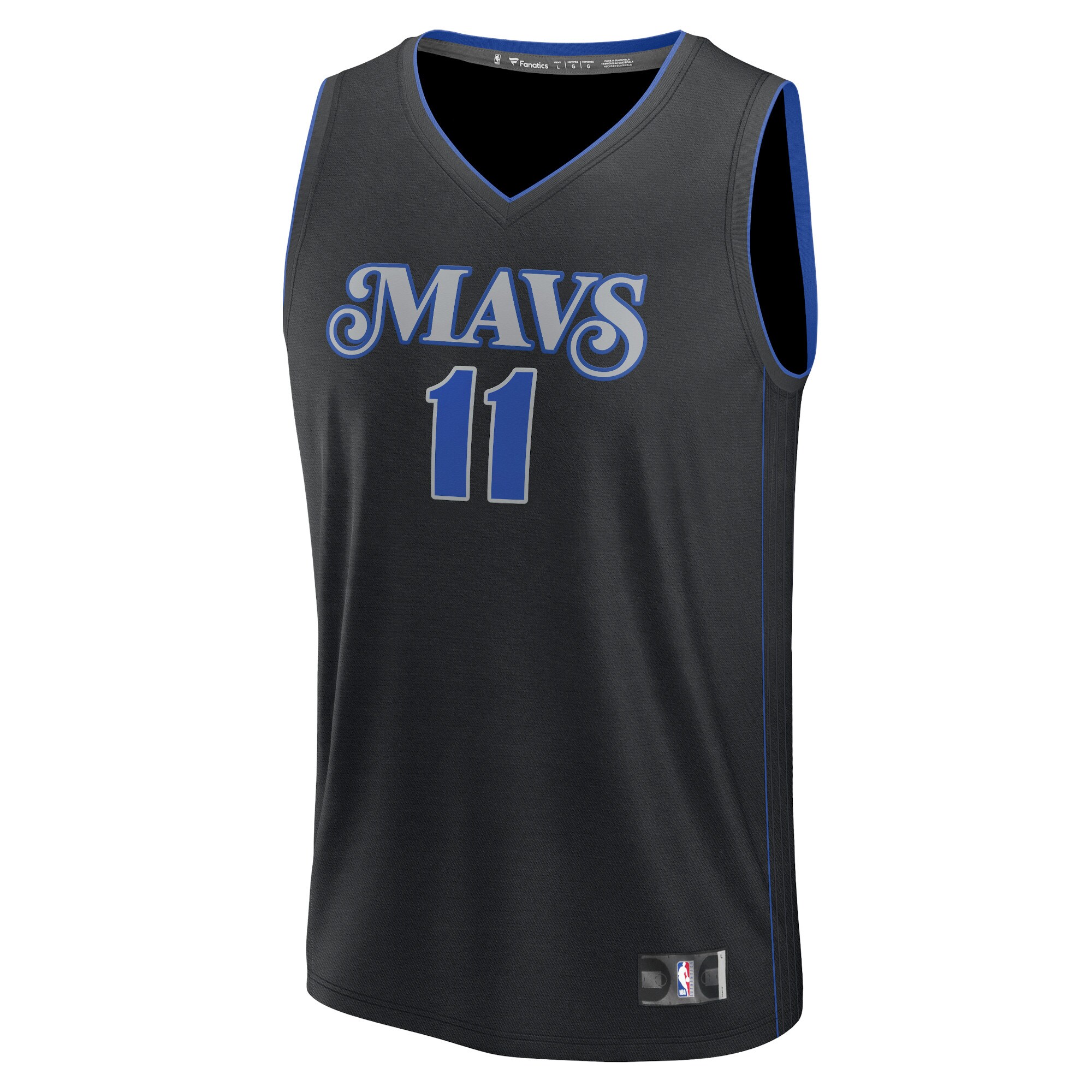Unisex Dallas Mavericks Kyrie Irving  Black 2023/24 Fast Break Jersey - City Edition