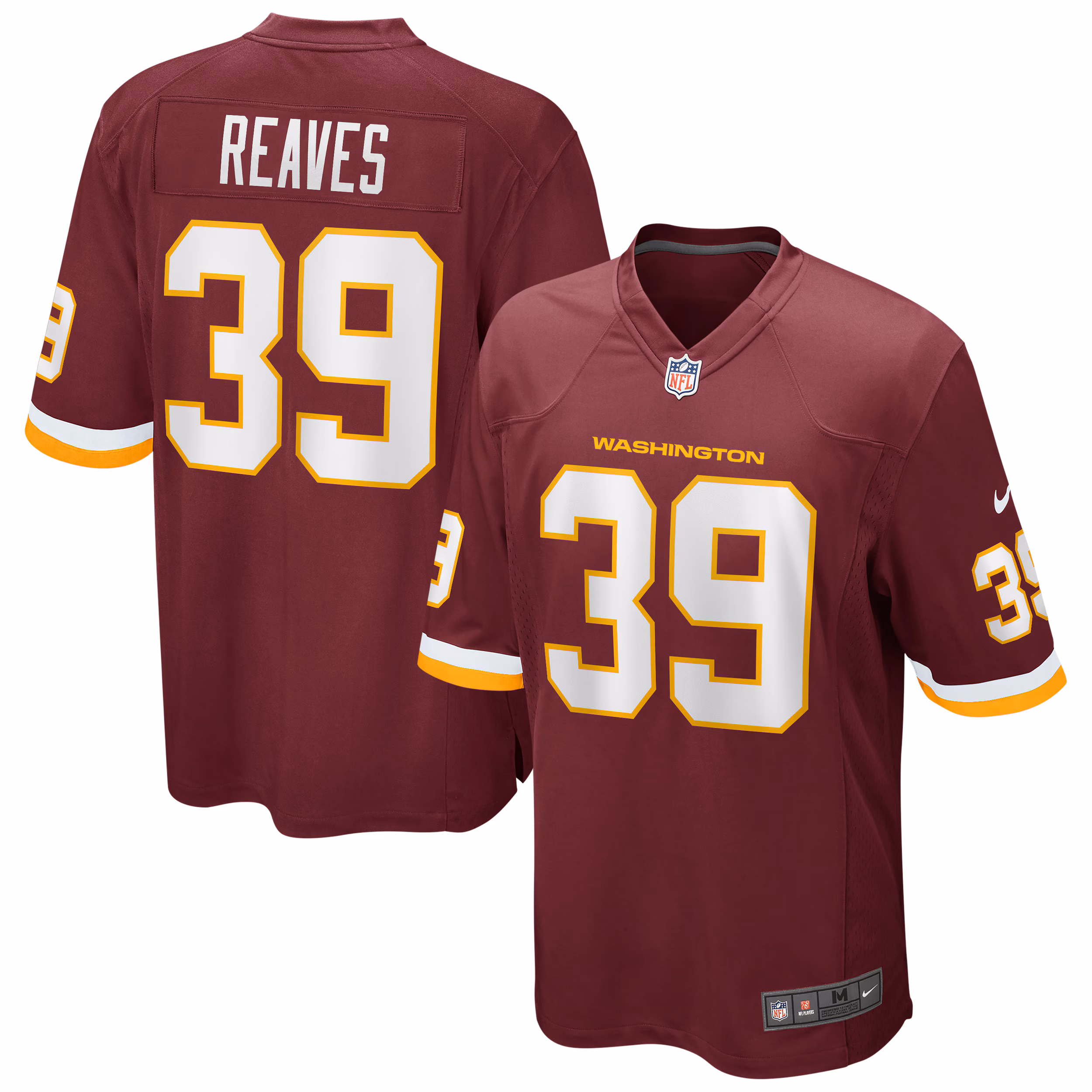 Jeremy Reaves Washington Football Team Game Player Jersey - Burgundy