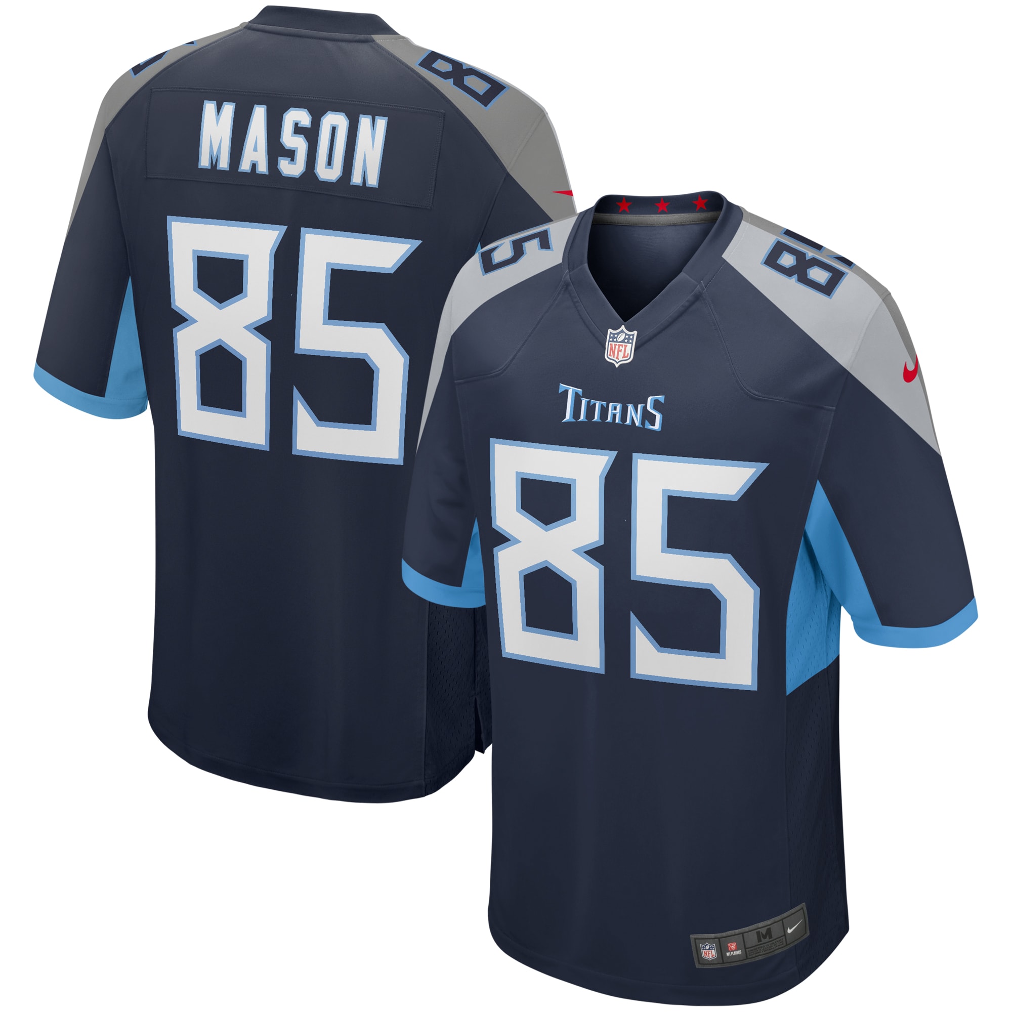 Derrick Mason Tennessee Titans Game Retired Player Jersey - Navy