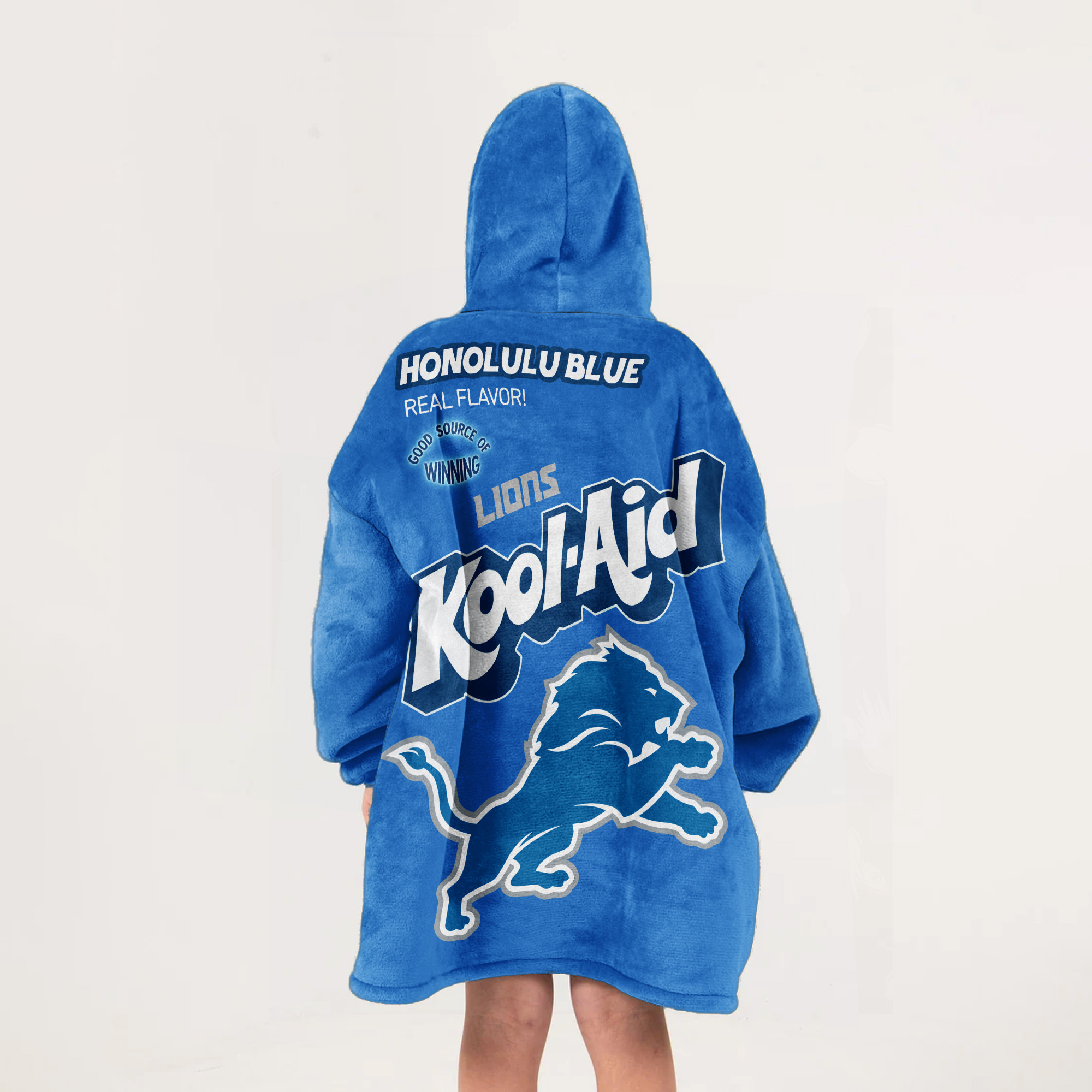 Adult Detroit Football Unisex Blanket Hoodie