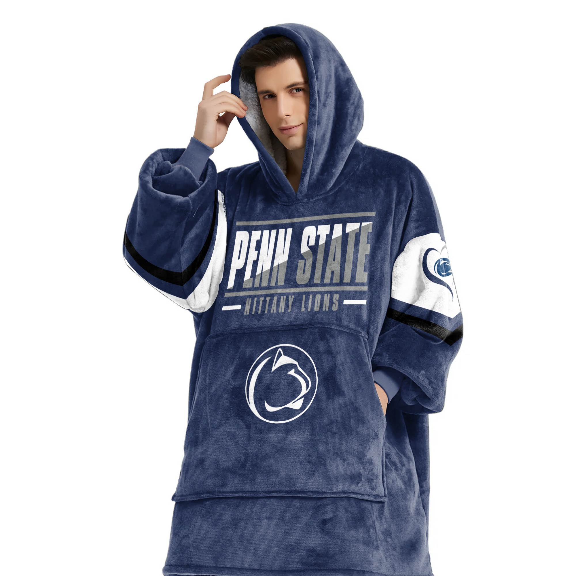 Adult Penn State Football Unisex Blanket Hoodie